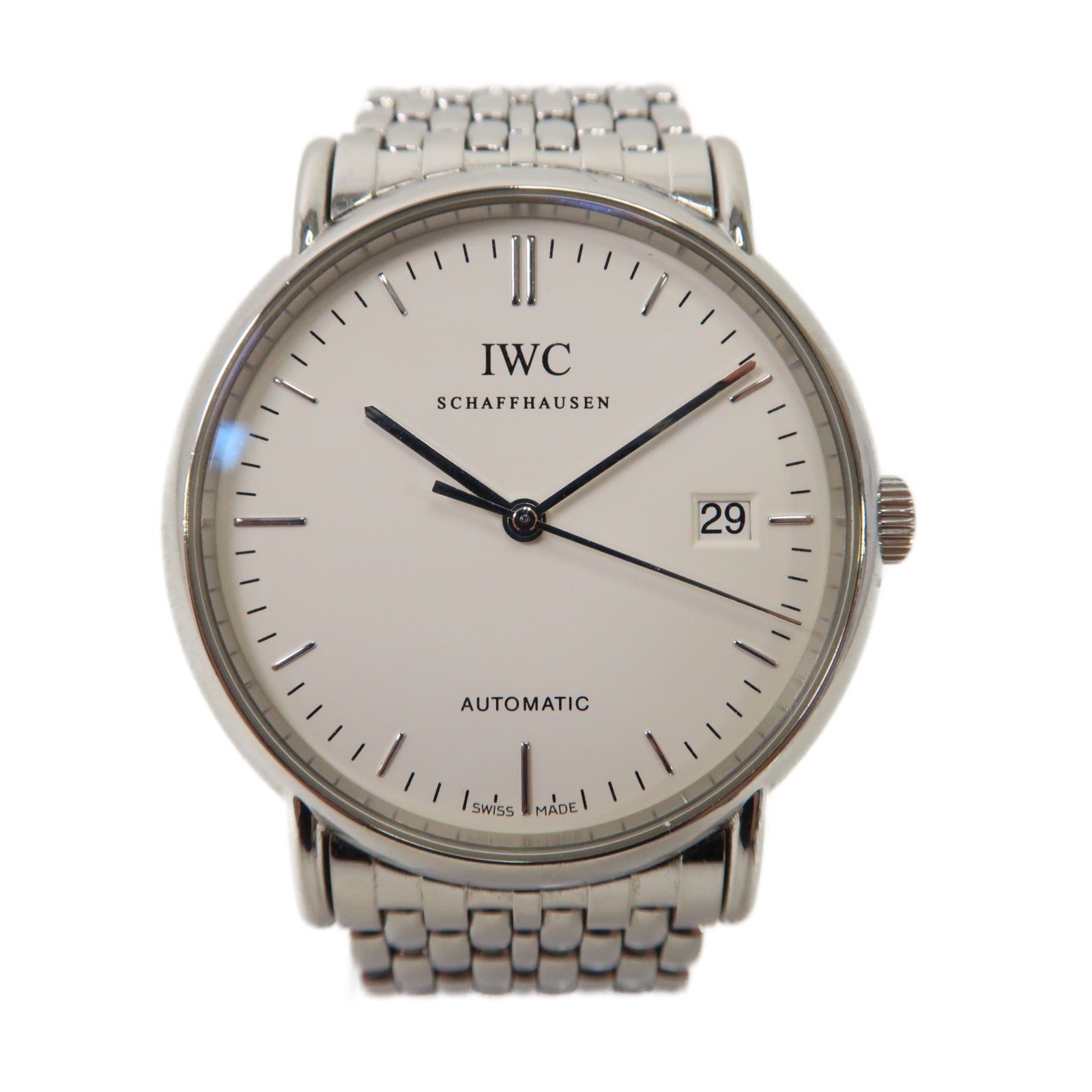 IWC Portfino不鏽鋼手錶自動機芯白色