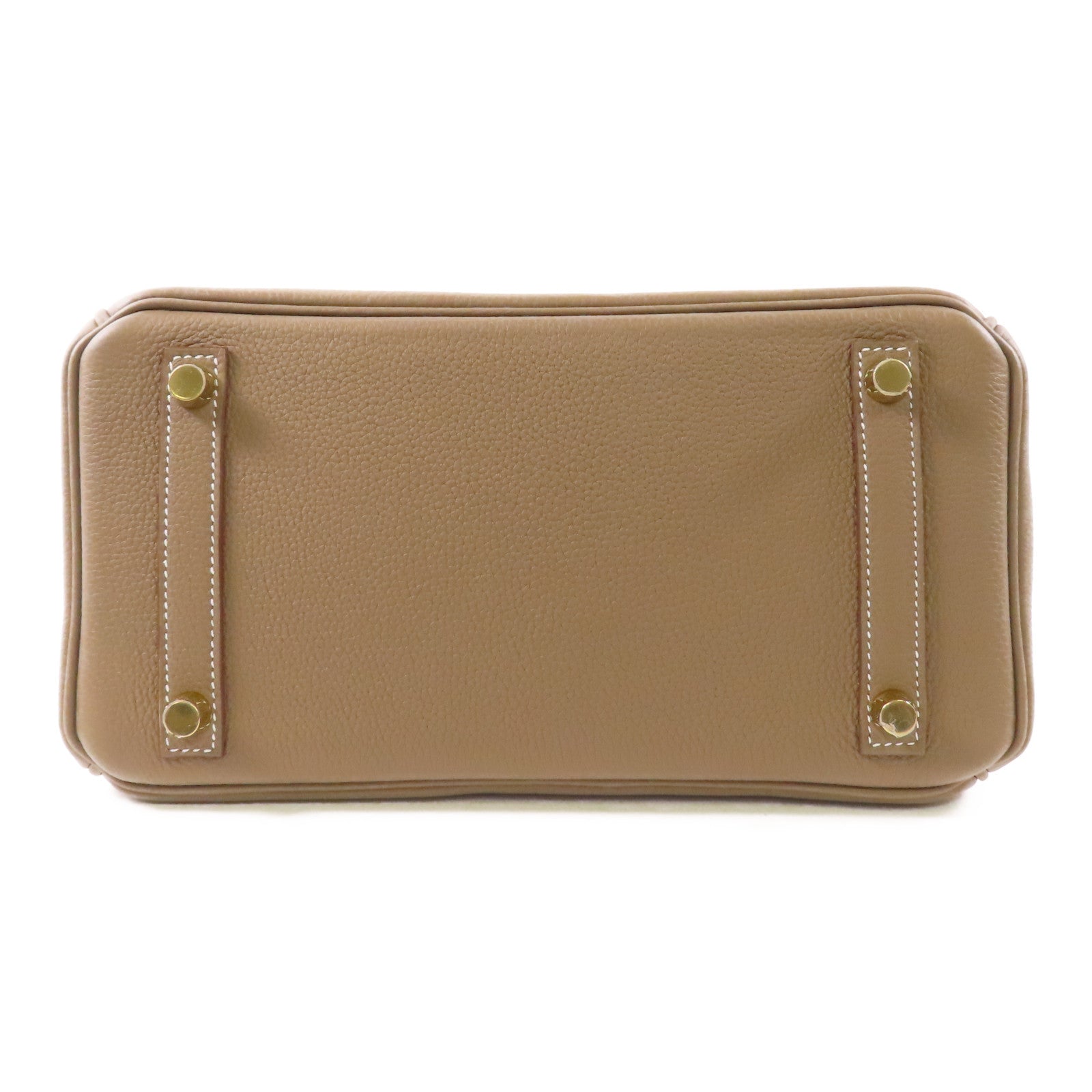 HERMES 【激減優惠】Clemence皮革Birkin 25金扣手挽袋18 Etoupe