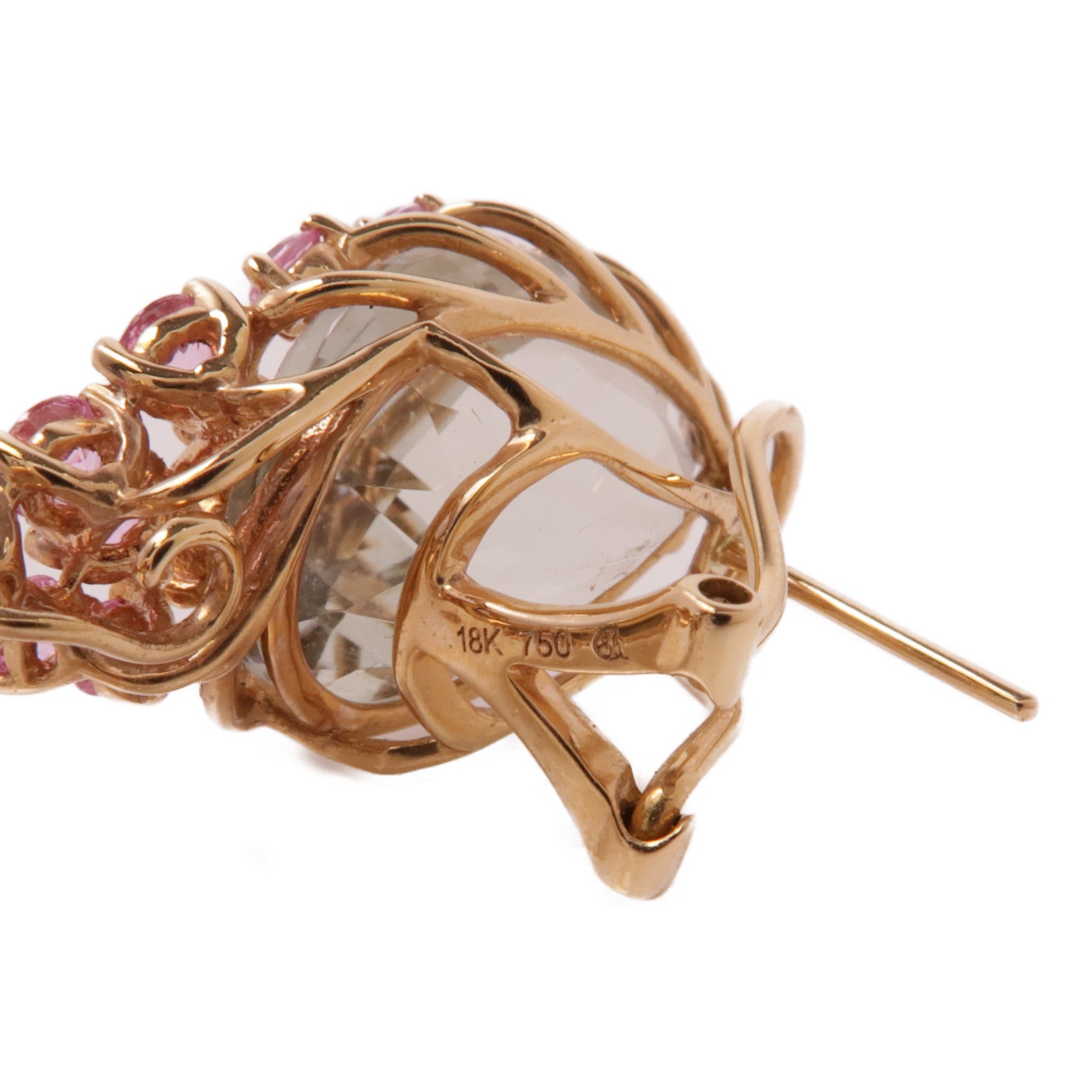 JEWELRY 18K黃金Topaz Diamond Earrings 20.4g耳環