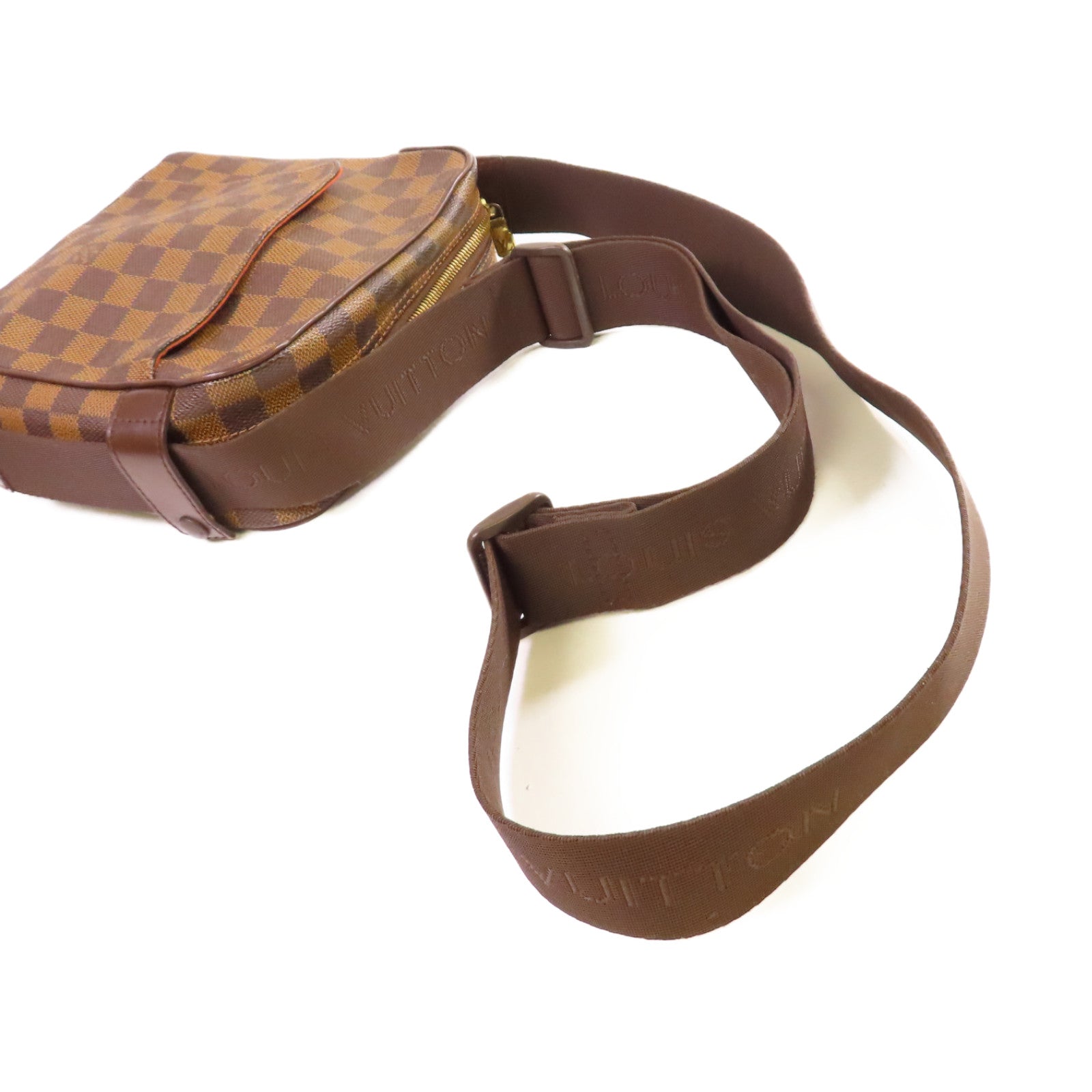 LOUIS VUITTON Damier Ebene Olav PM Shoulder Bag金扣肩背袋啡色