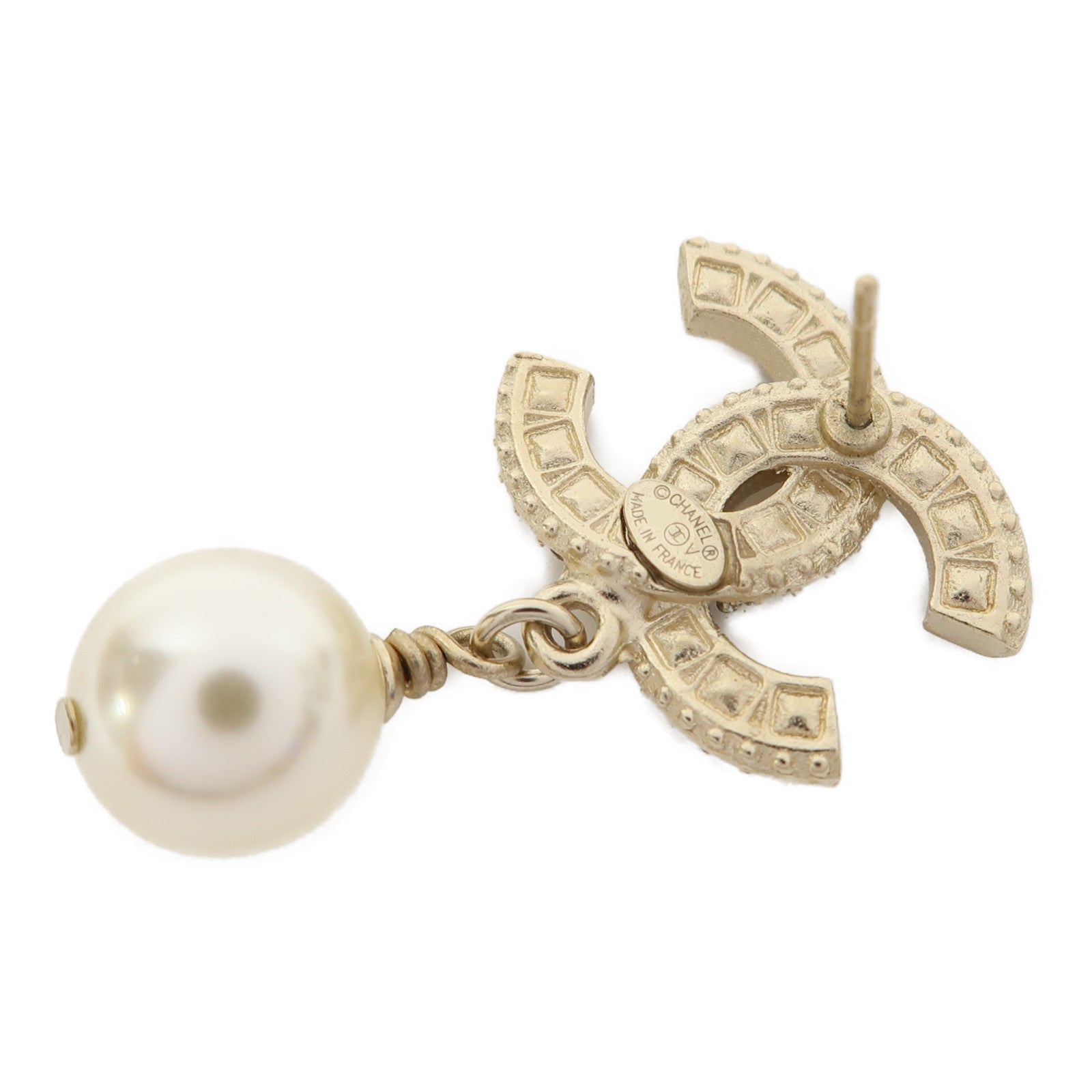 CHANEL 金屬Earrings耳環金色