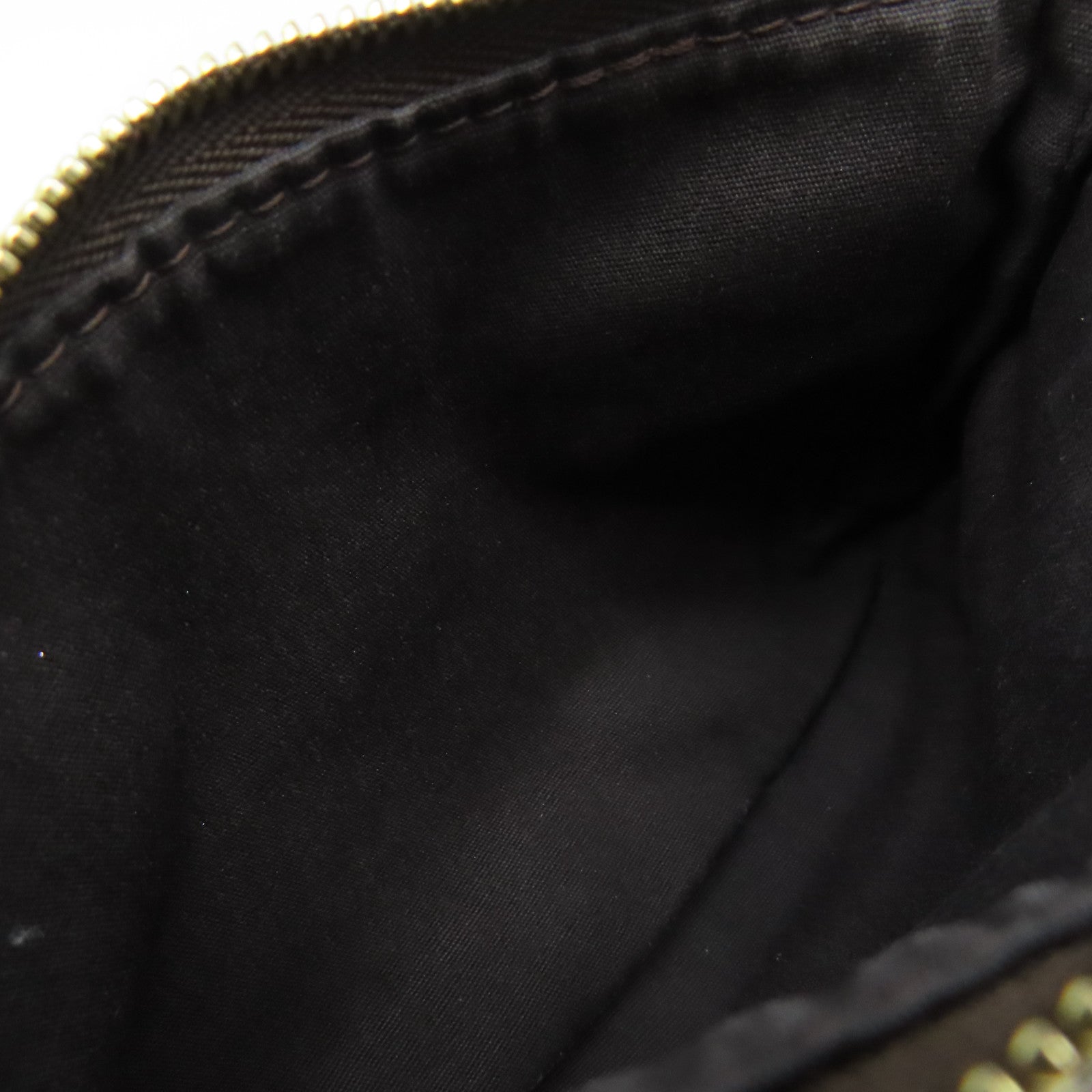 LOUIS VUITTON 【激減優惠】Monogram Mini Lin Pochette Accessoires金扣鏈帶肩帶袋啡色