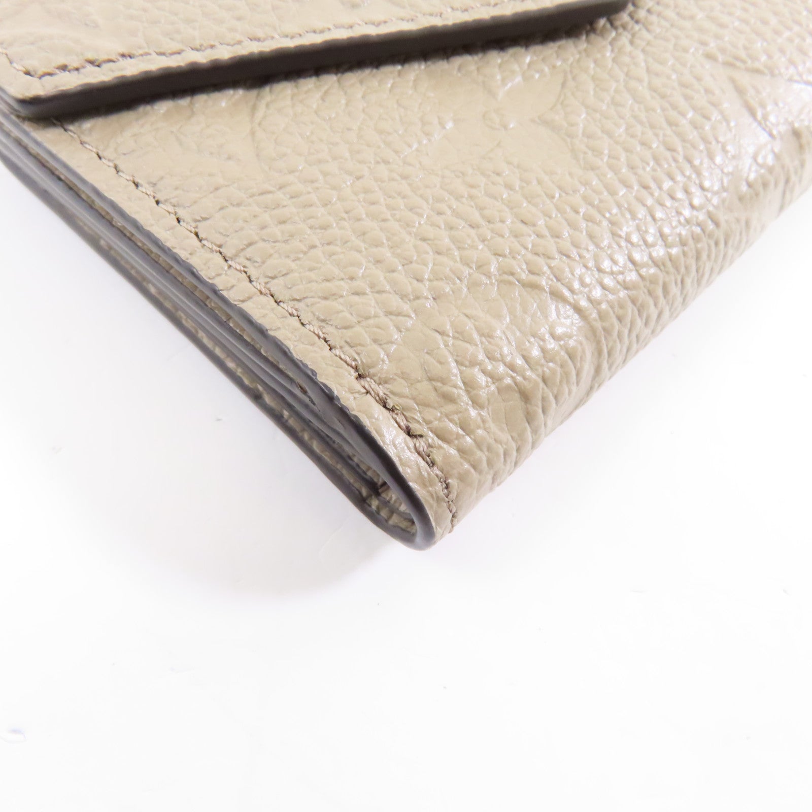 LOUIS VUITTON Monogram Empreinte Zoe Wallet金扣錢包米色
