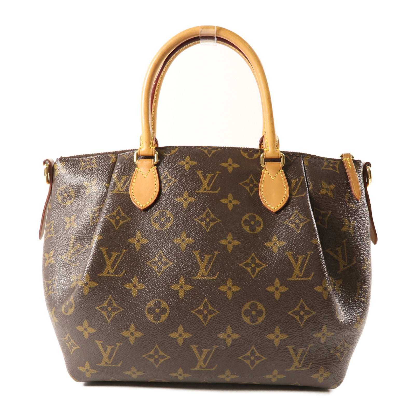 LOUIS VUITTON Monogram Turenne PM金扣手挽肩背兩用袋棕色