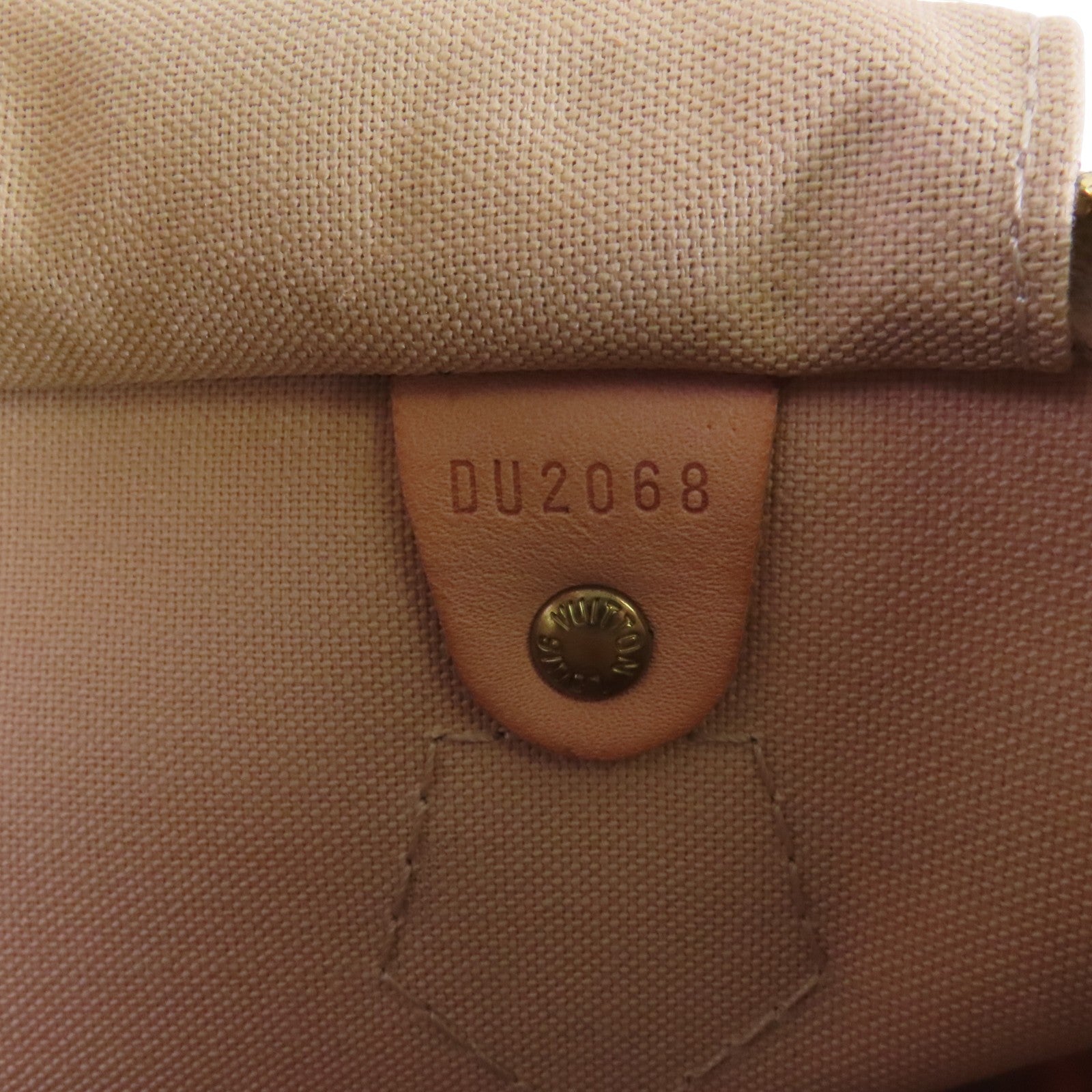 LOUIS VUITTON Damier Azur Speedy 30金扣手挽袋