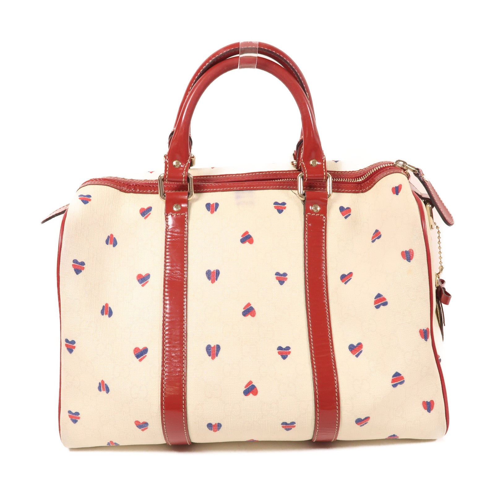 GUCCI 塗層帆布/牛皮皮革Hand Bag金扣手挽袋