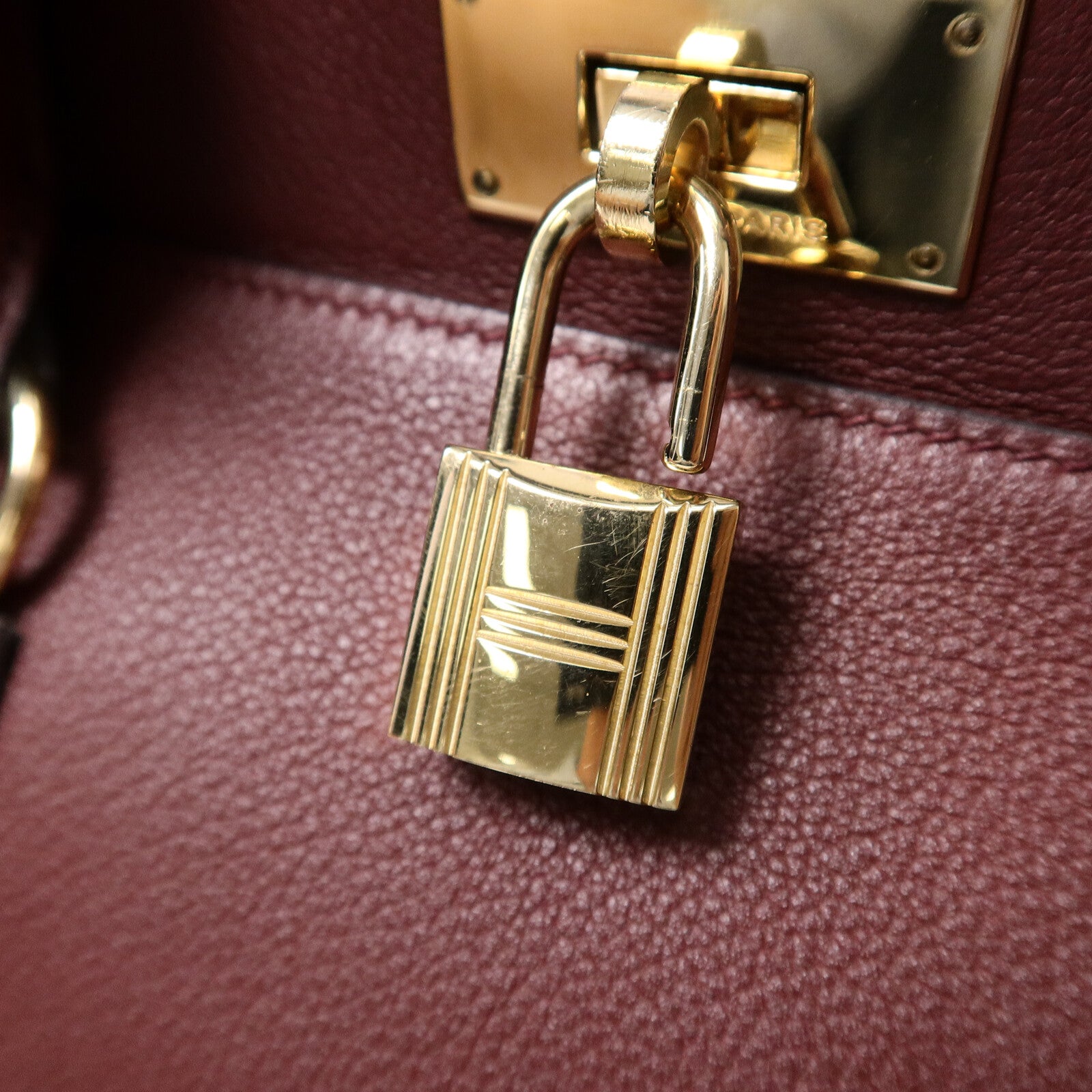 HERMES Evercolor皮革Tool Box 20手挽肩背兩用袋Dark Red
