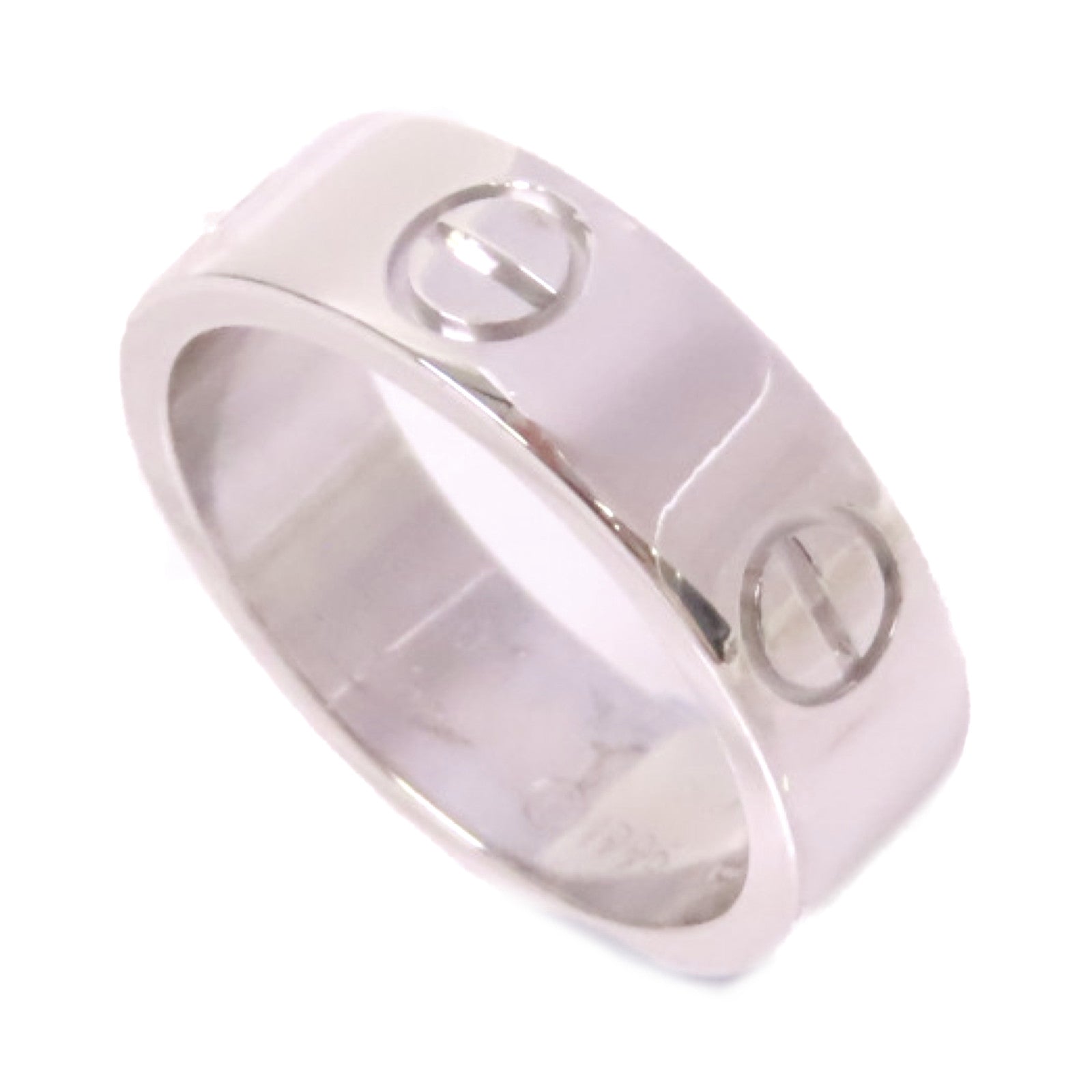 CARTIER 18K白金Love Ring戒指#50/US#5.5