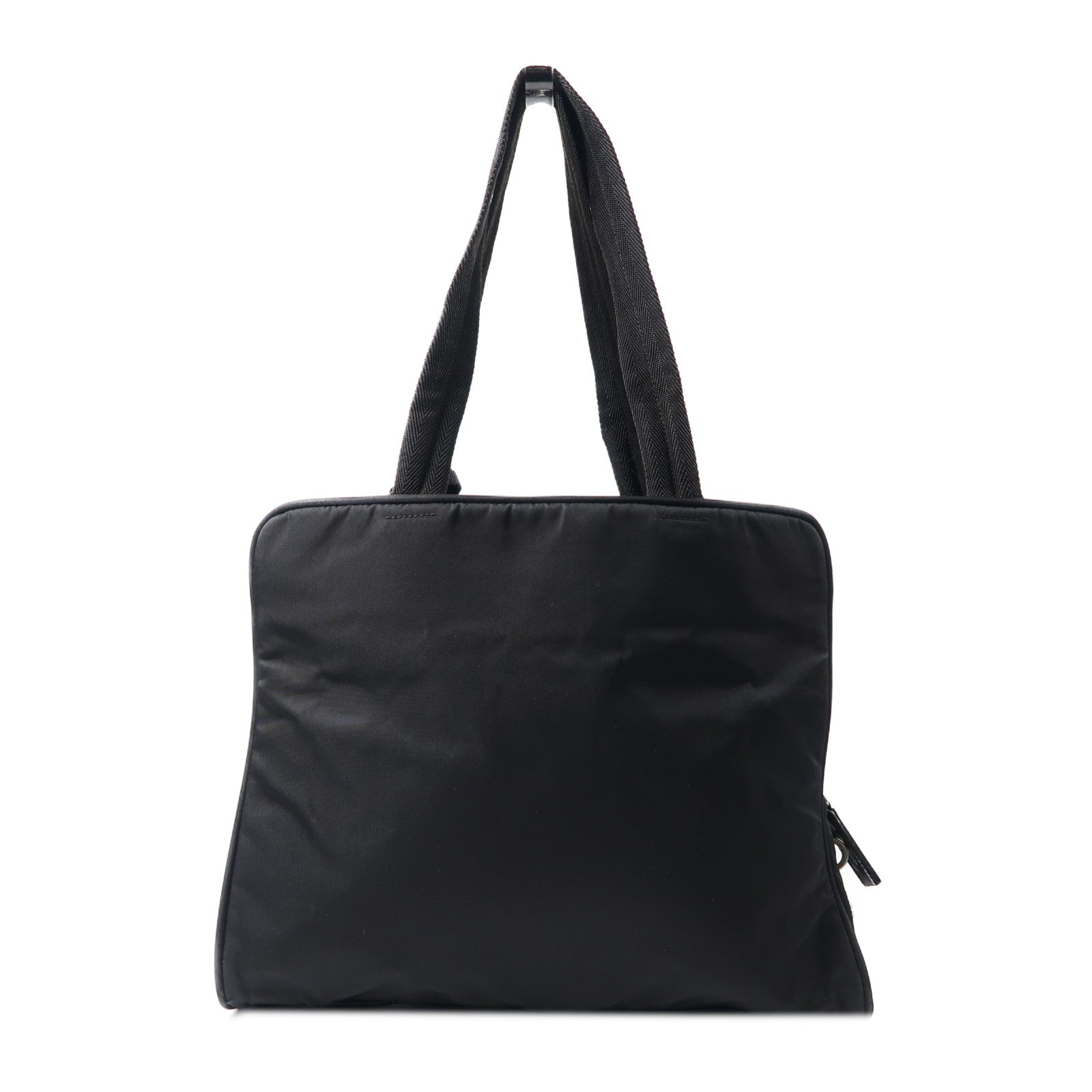 PRADA 尼龍Hand Bag銀扣手挽袋黑色