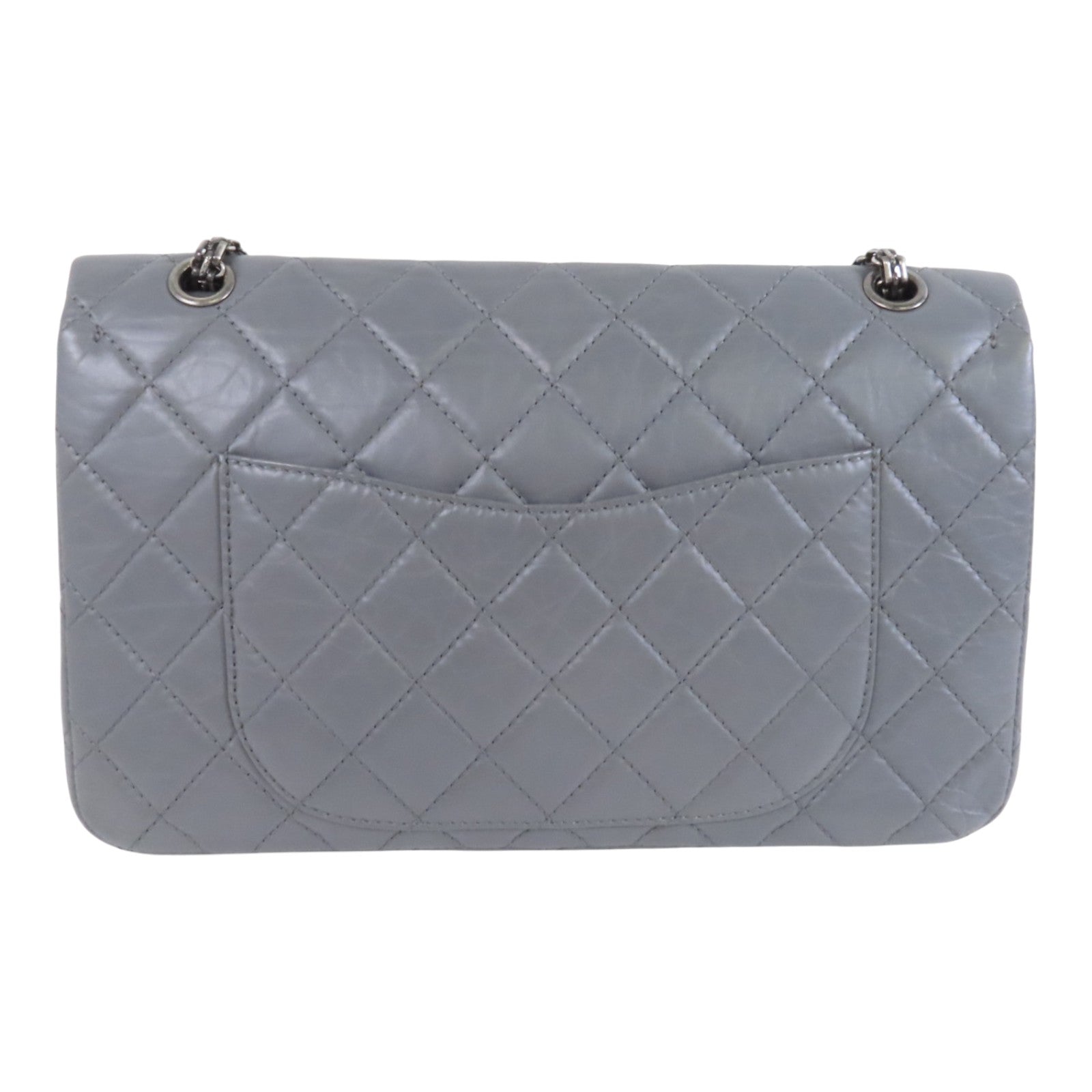 CHANEL 牛皮皮革2.55銀扣鏈帶肩背袋