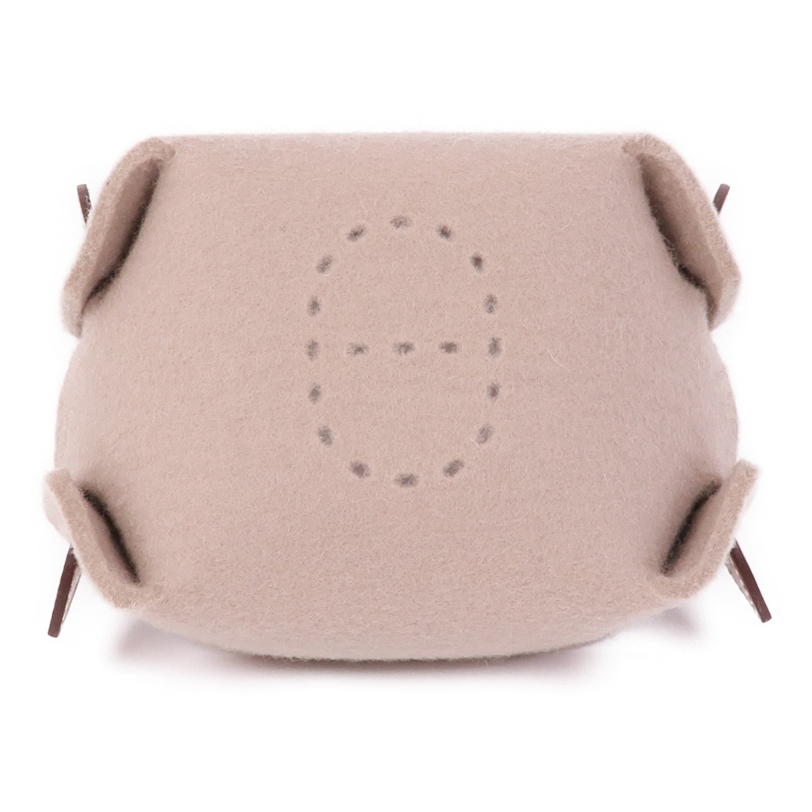HERMES Vide Poche PassPass PM Plateau Suede Leather Beige