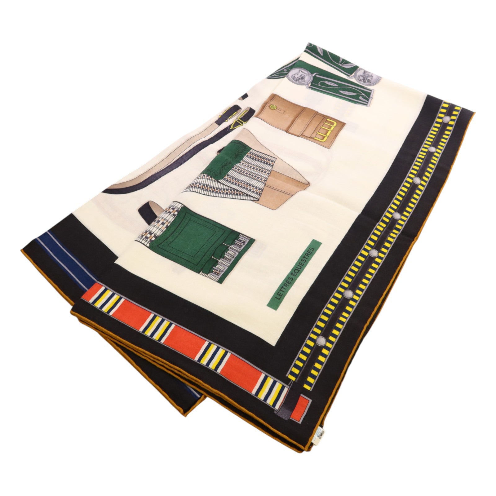 HERMES 【激減優惠】羊絨/絲質Mors A Jouets Bandana Shawl 140絲巾
