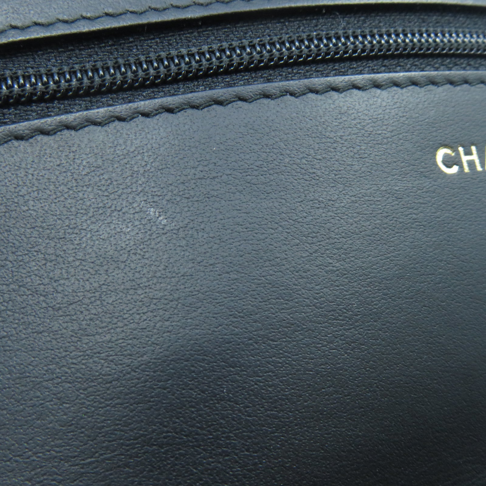 CHANEL 菱格牛皮皮革Wallet On Chain金扣鏈帶肩背袋黑色