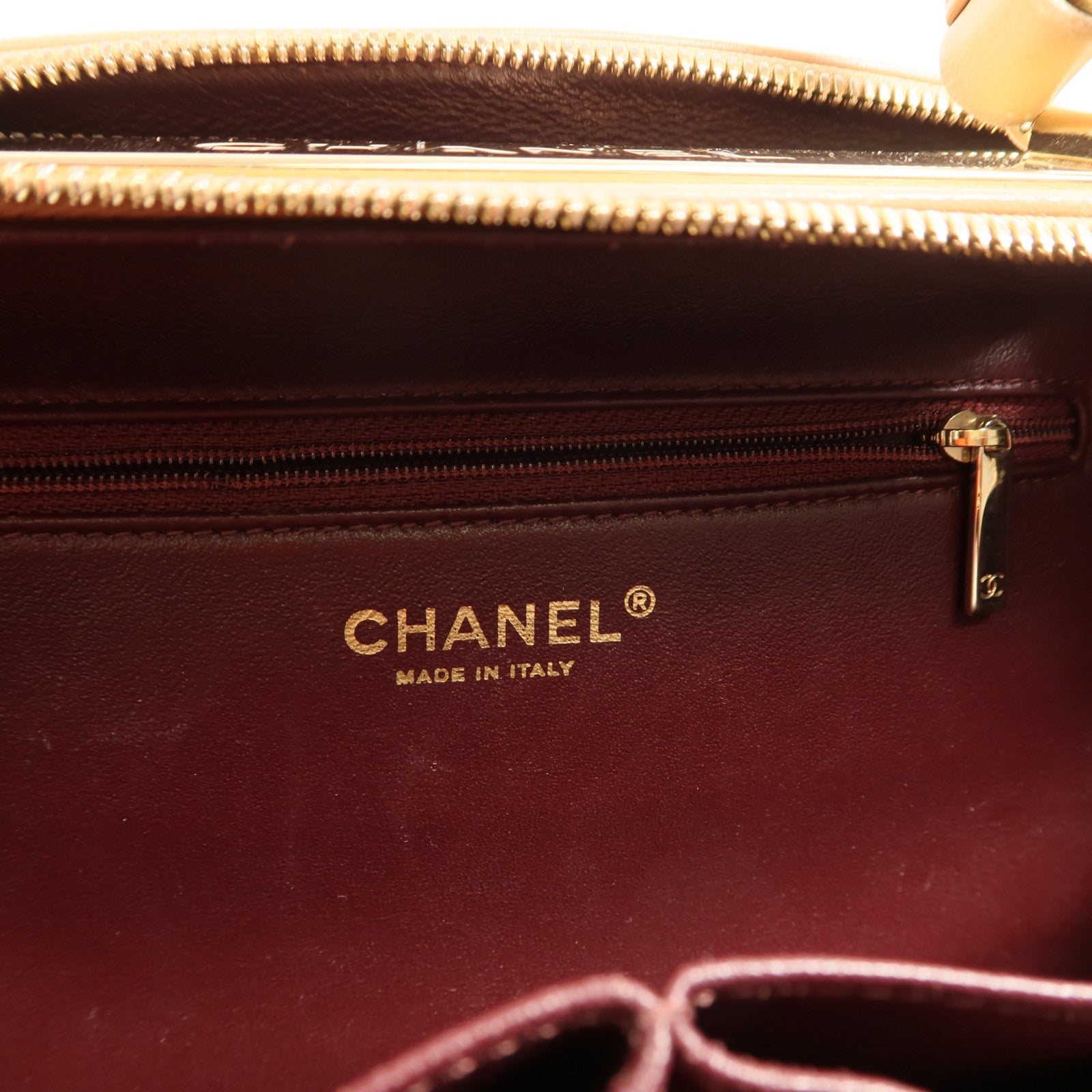 CHANEL 羊皮皮革Trendy CC Bowling金扣鏈帶手挽肩背兩用袋
