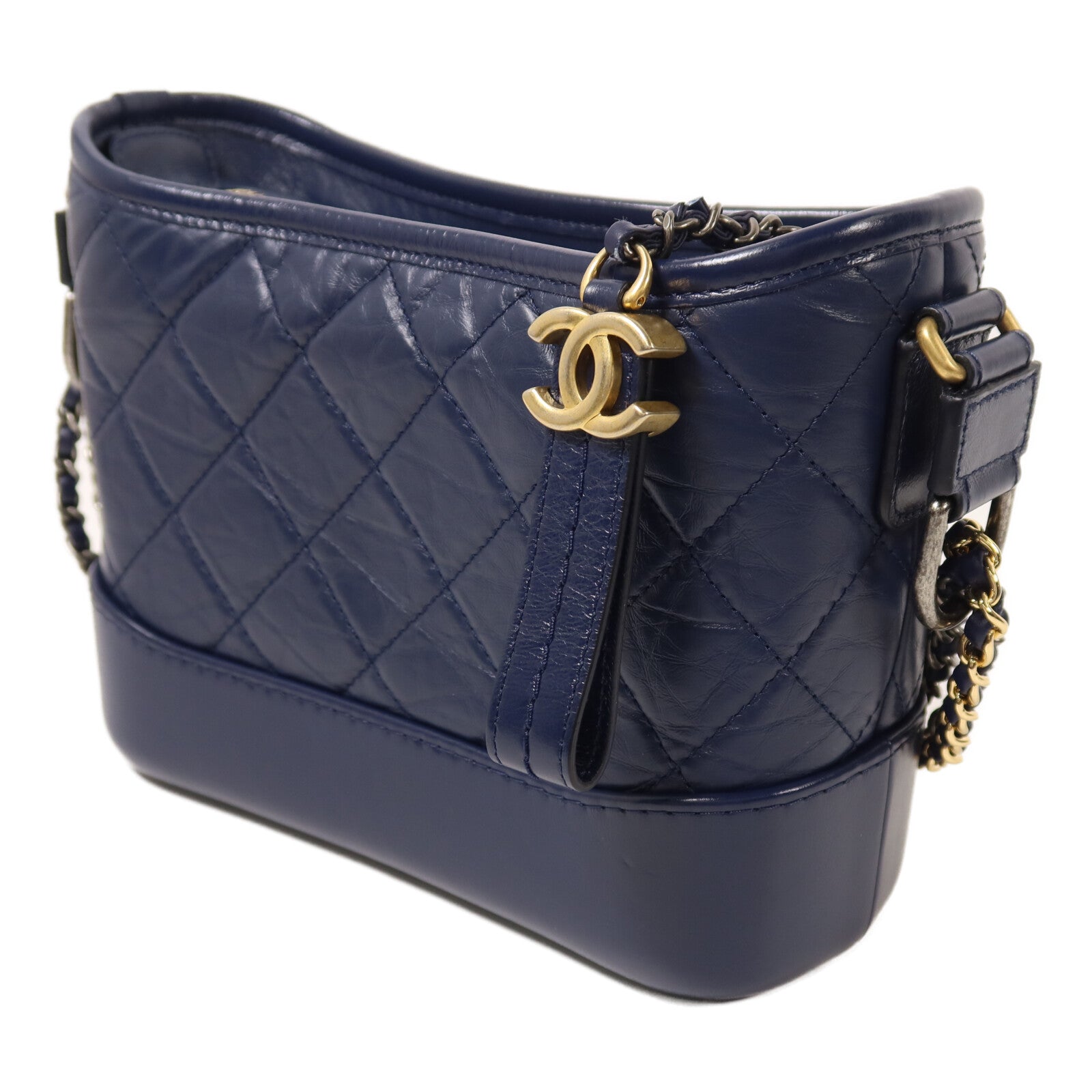 CHANEL 牛皮皮革Gabrielle Small鏈帶手挽肩背兩用袋