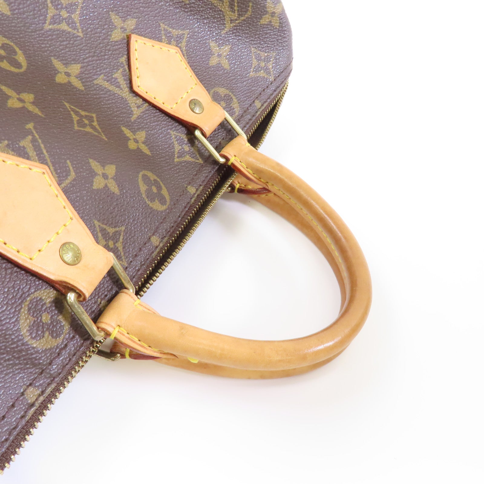 LOUIS VUITTON Monogram Speedy 30金扣手挽袋啡色