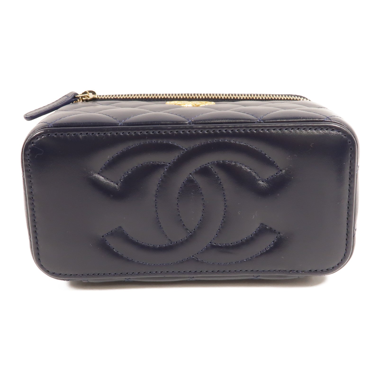 CHANEL 羊皮皮革Vanity Case鏈帶肩背袋