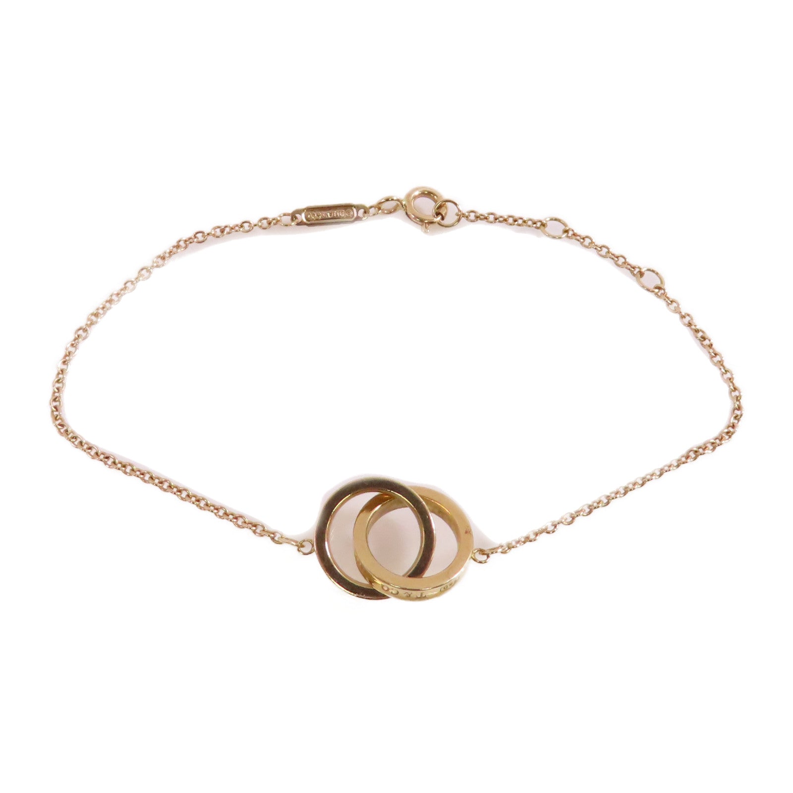 TIFFANY＆CO 【激減優惠】18K玫瑰金Interlocking Circle Chain Bracelet手鏈
