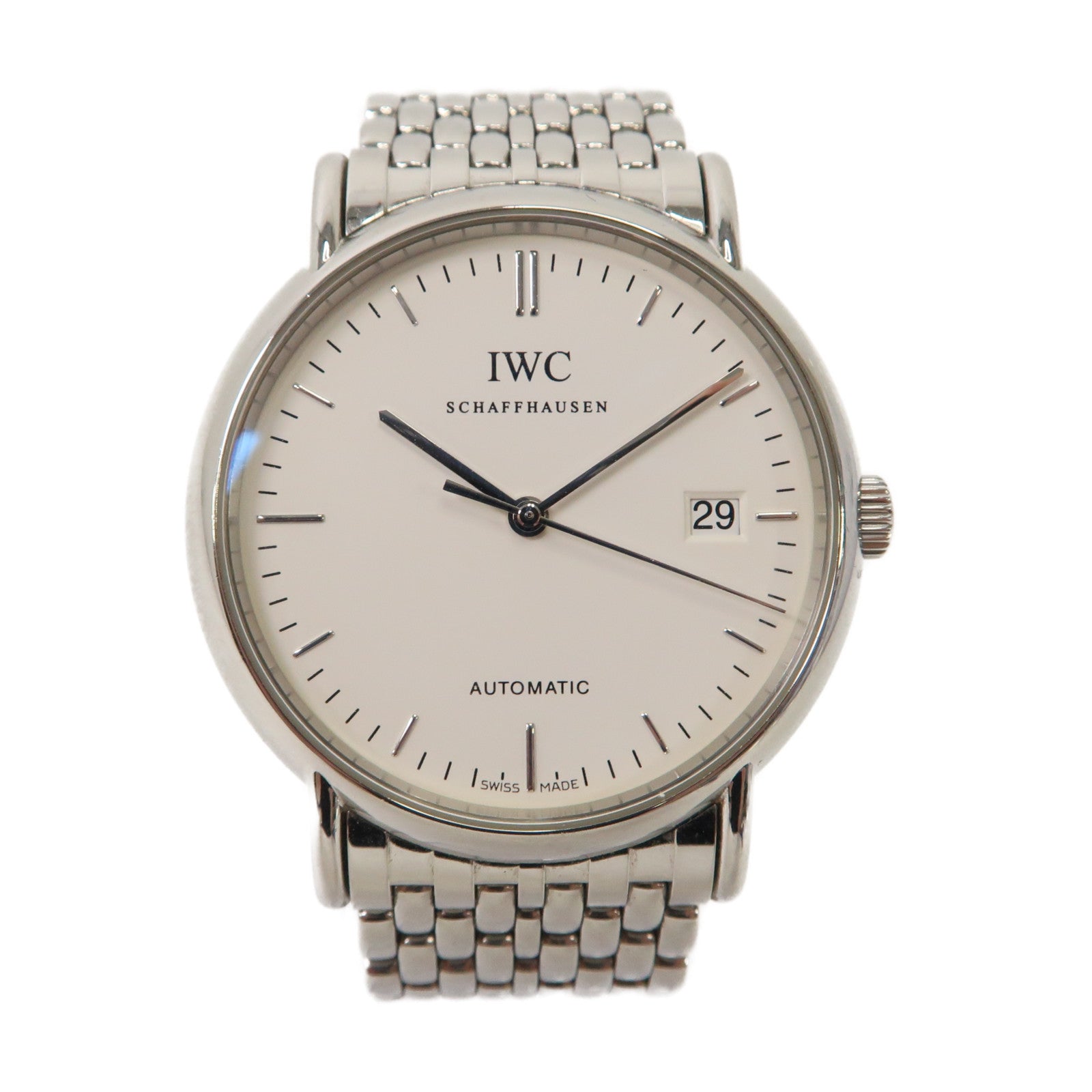 IWC Portfino不鏽鋼手錶自動機芯白色