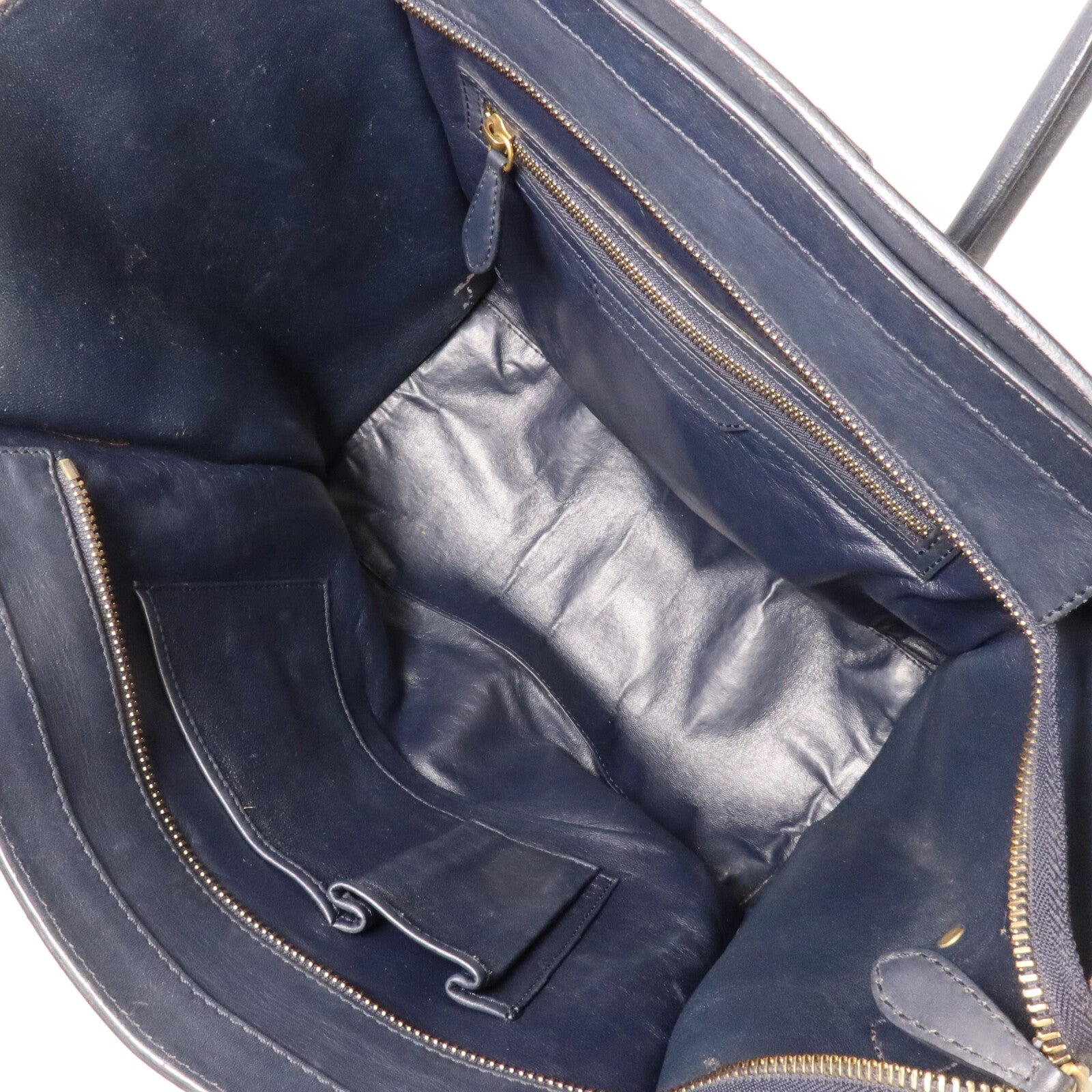 CELINE 牛皮皮革Micro Luggage手挽袋