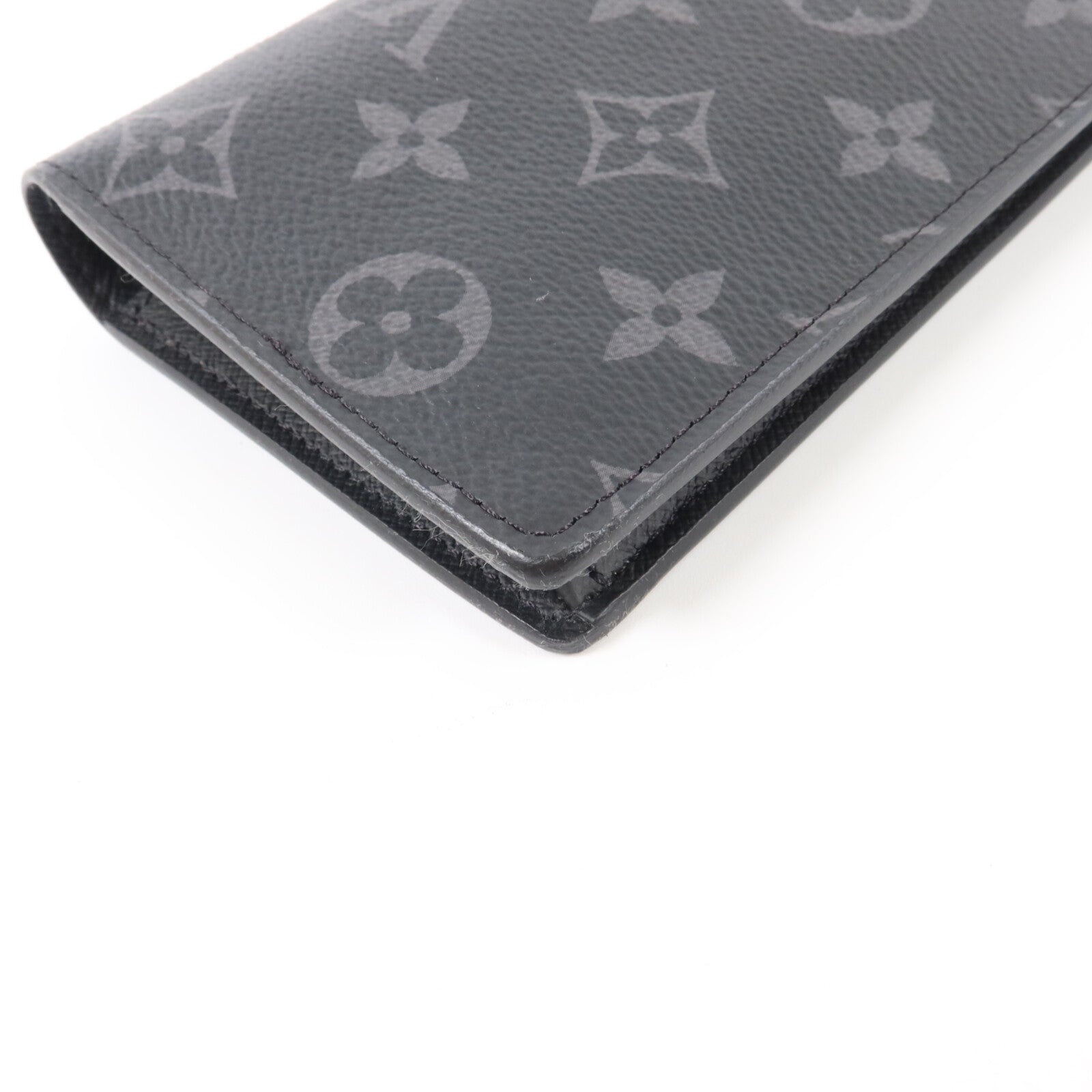 LOUIS VUITTON Monogram Eclipse Brazza長錢包