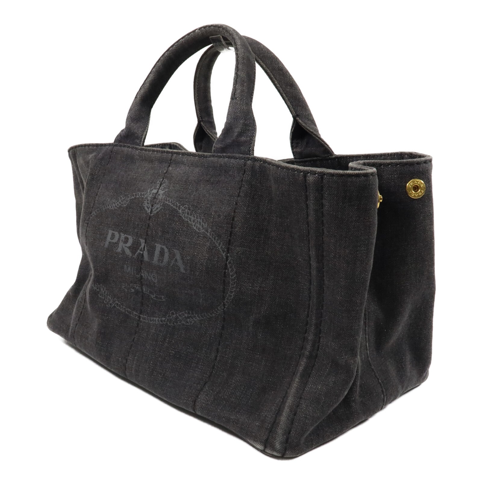 PRADA 牛仔布Canapa手挽袋