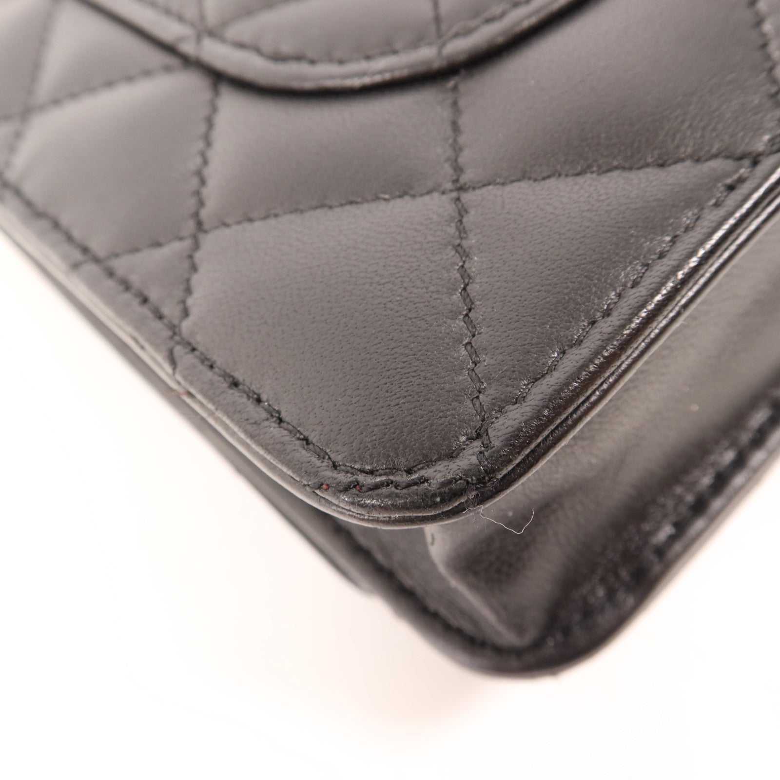 CHANEL 羊皮皮革WOC Wallet On Chain金扣鏈帶肩背袋