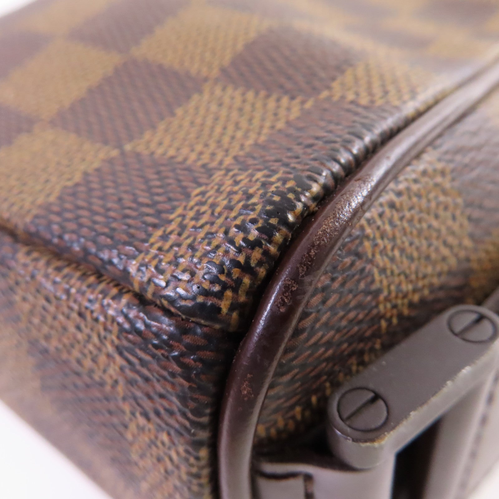 LOUIS VUITTON Damier Ebene Olav PM Shoulder Bag金扣肩背袋啡色