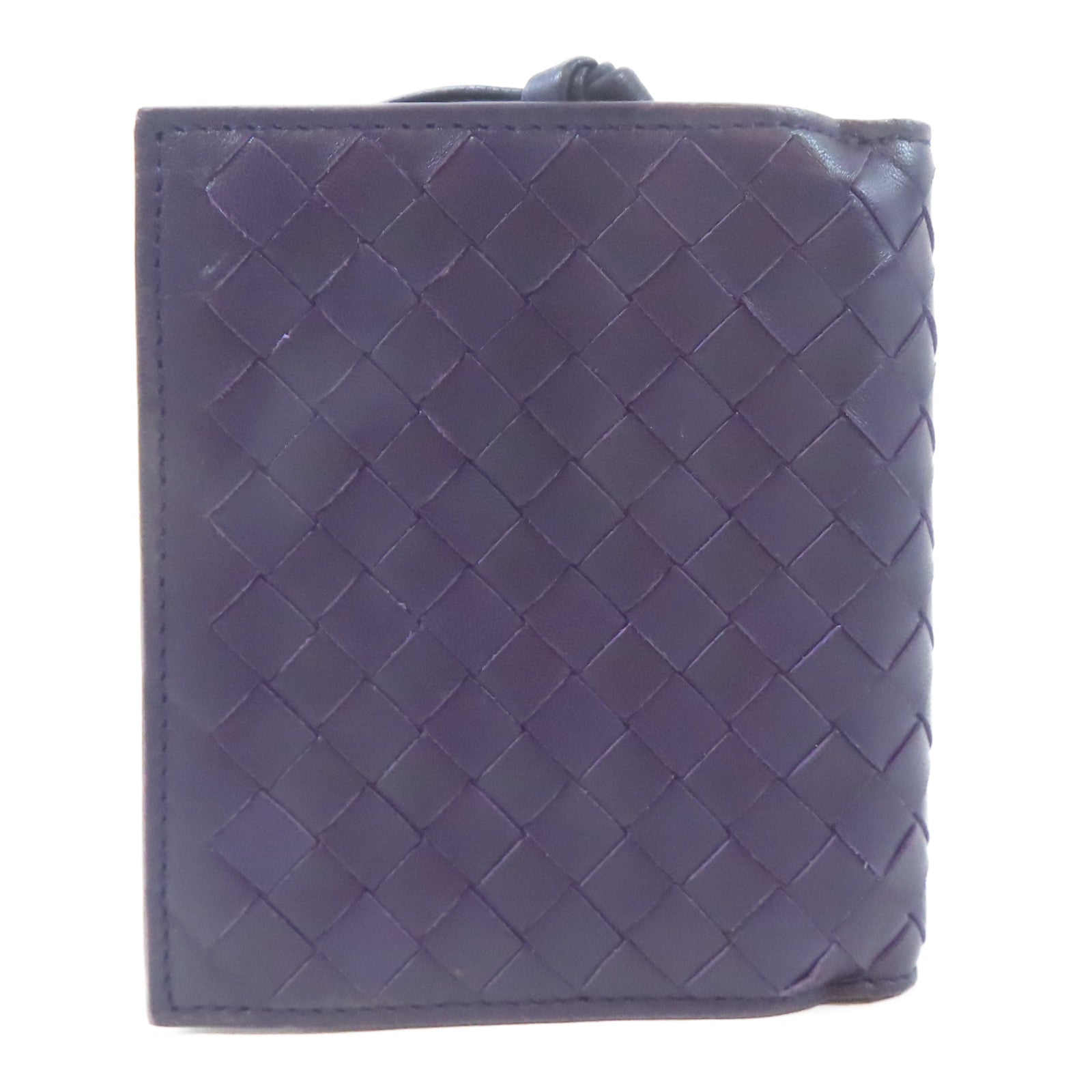 BOTTEGA VENETA 【激減優惠】羊皮皮革Wallet金扣錢包紫色