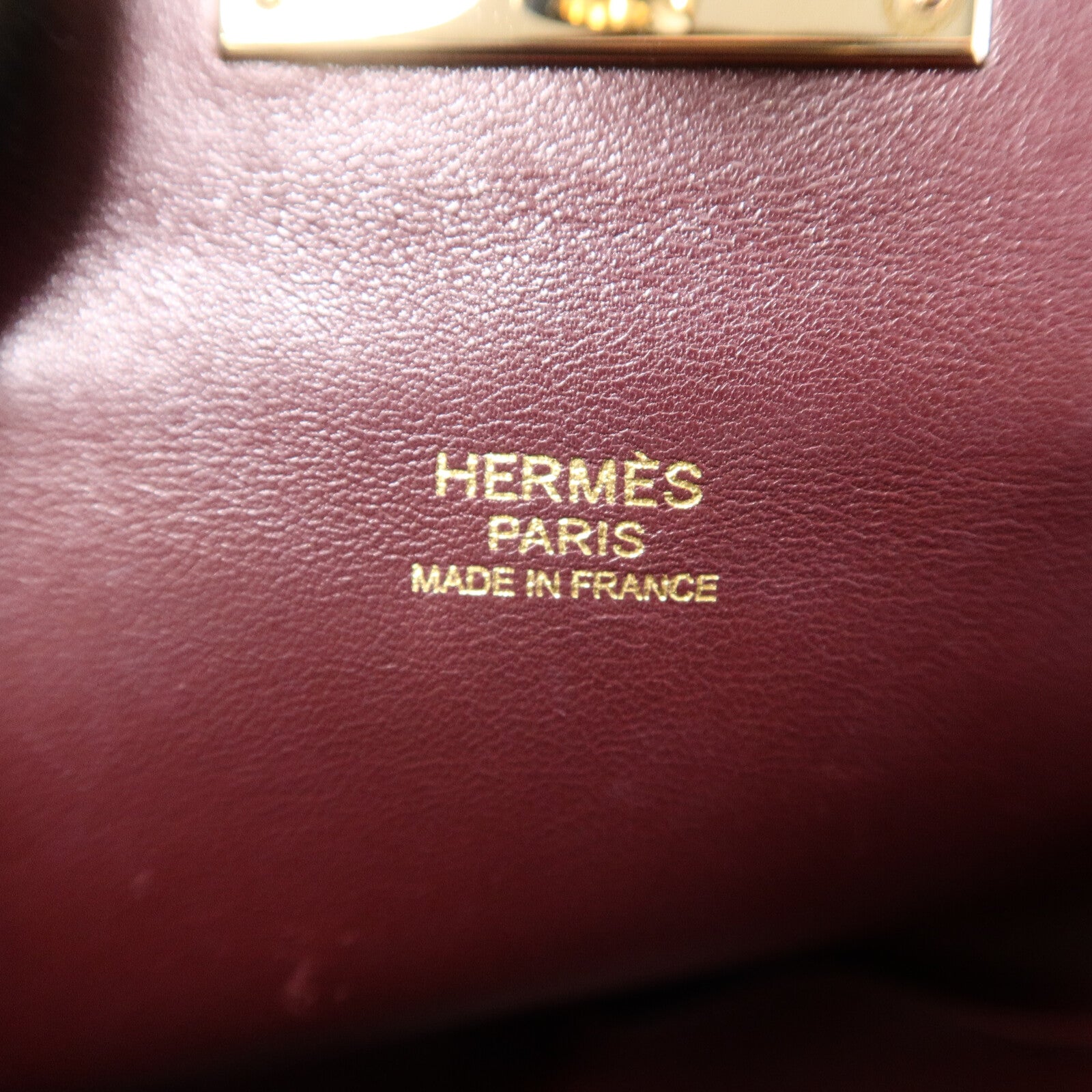 HERMES Evercolor皮革Tool Box 20手挽肩背兩用袋Dark Red