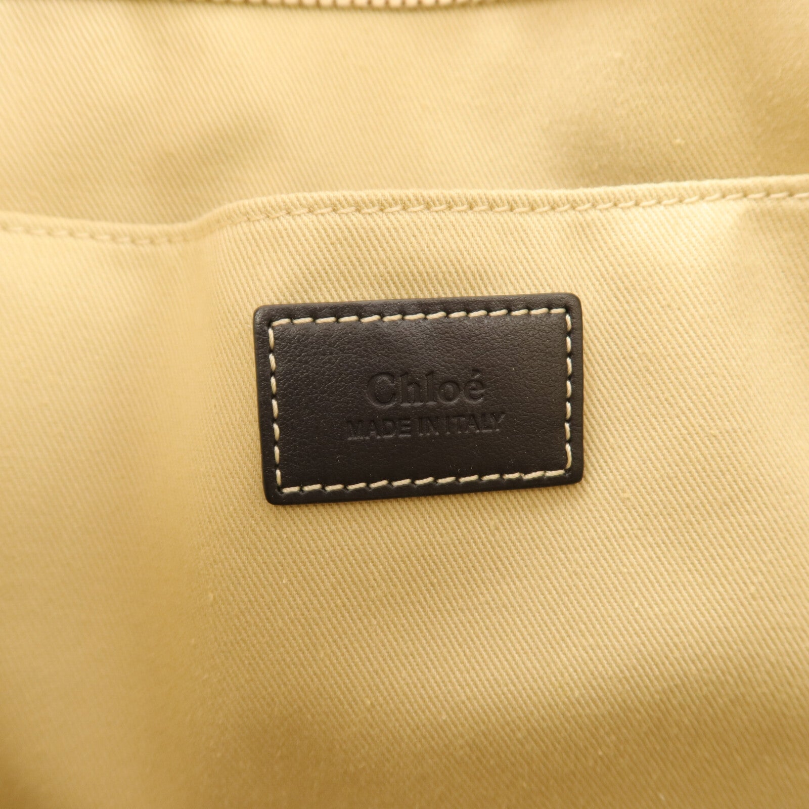 Chloe 帆布/牛皮皮革Woody Medium Tote Bag手挽袋