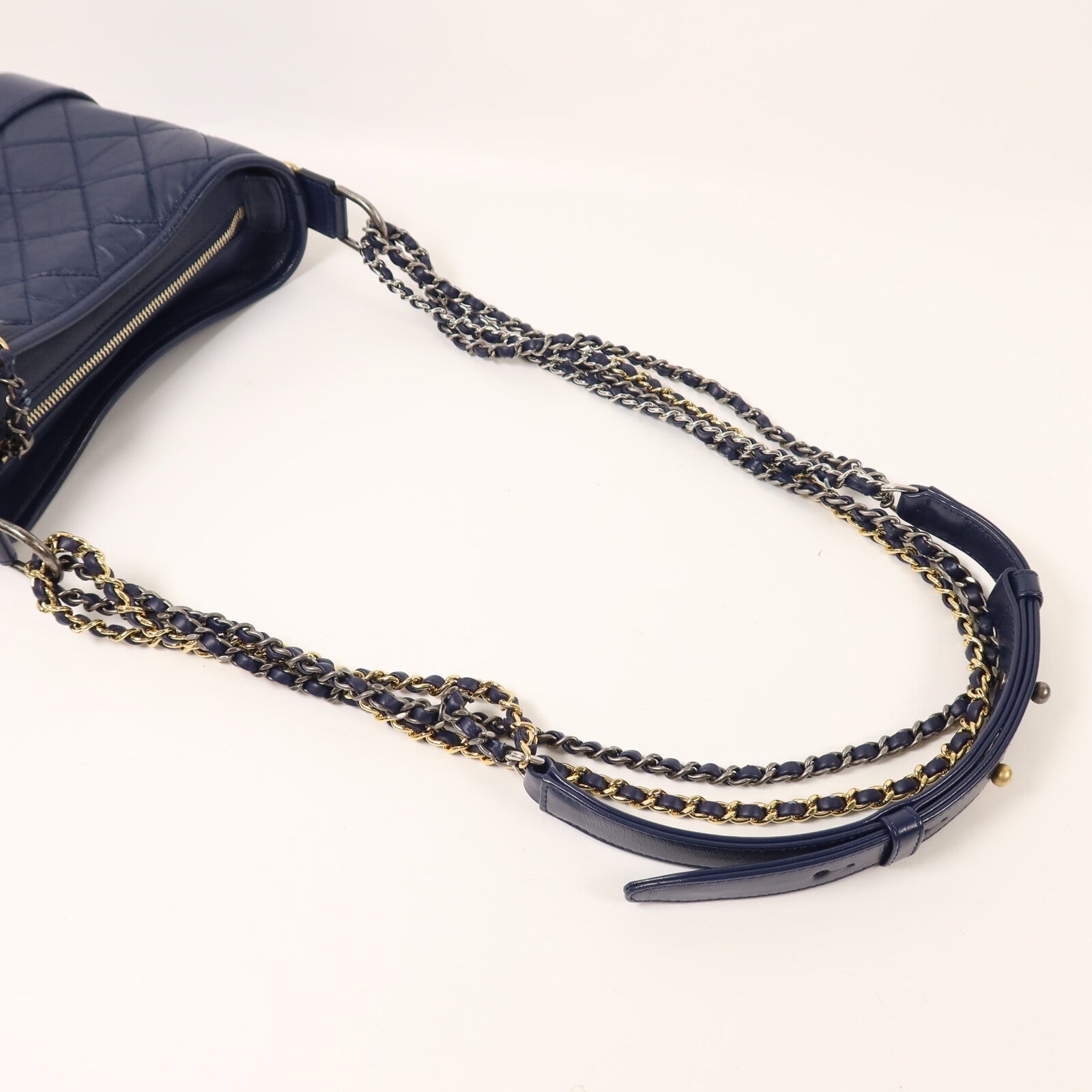 CHANEL 牛皮皮革Gabrielle Small鏈帶手挽肩背兩用袋