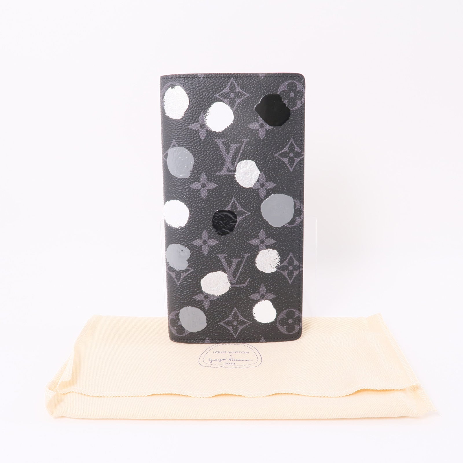 LOUIS VUITTON Monogram Eclipse LVxYK Portefeuille Brazza Long Wallet長錢包黑色