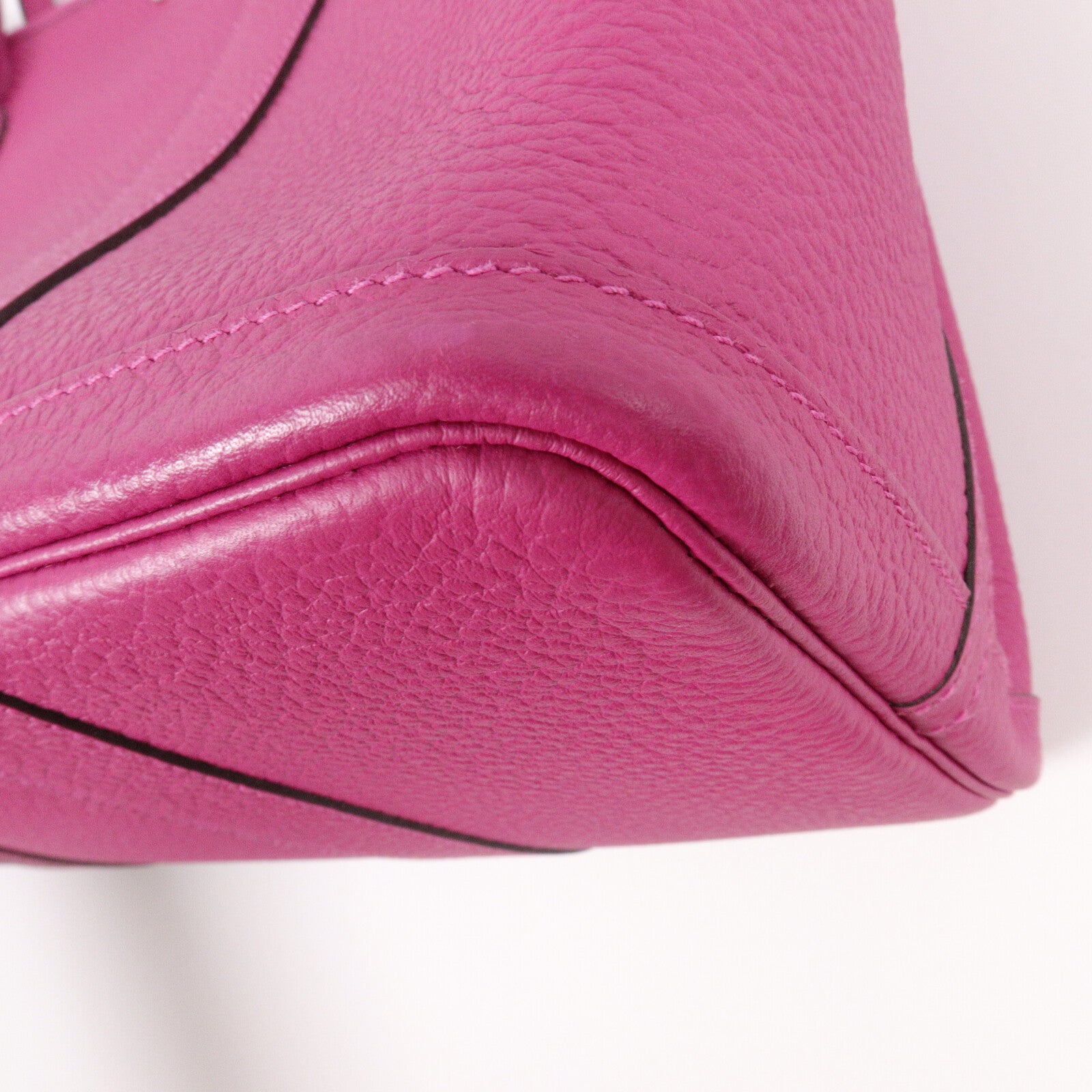HERMES Country皮革Garden Party PM手挽袋Rose Pourpre