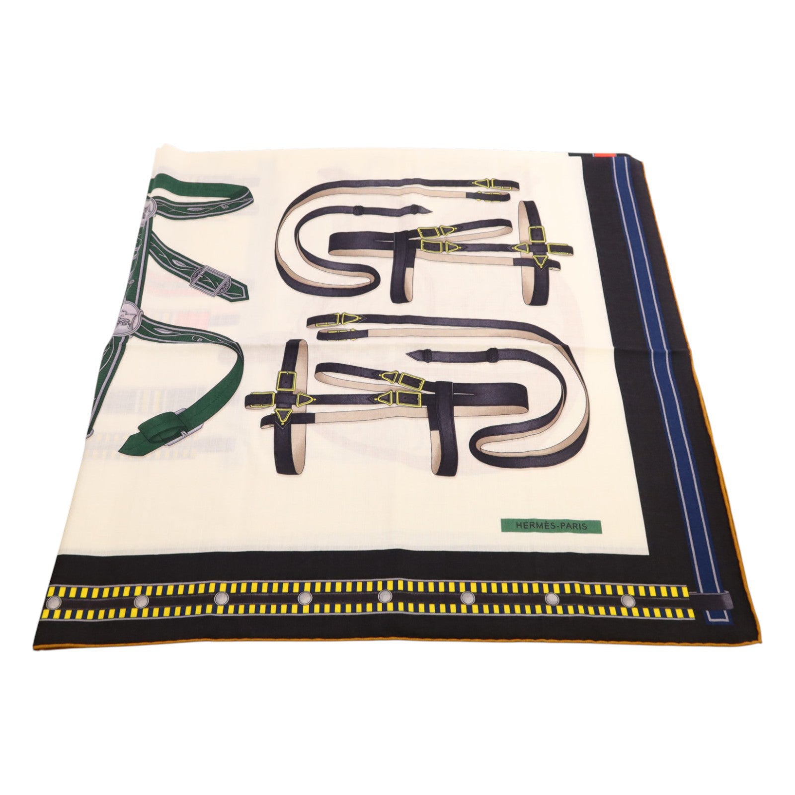 HERMES 【激減優惠】羊絨/絲質Mors A Jouets Bandana Shawl 140絲巾