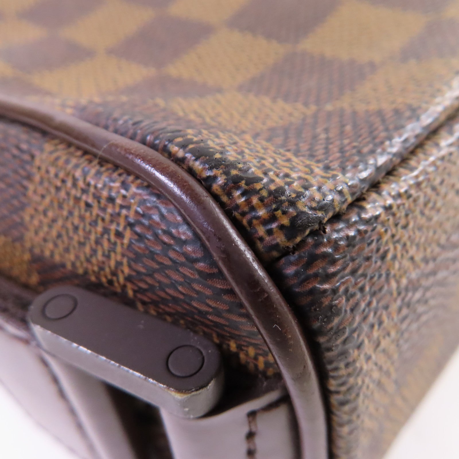 LOUIS VUITTON Damier Ebene Olav PM Shoulder Bag金扣肩背袋啡色