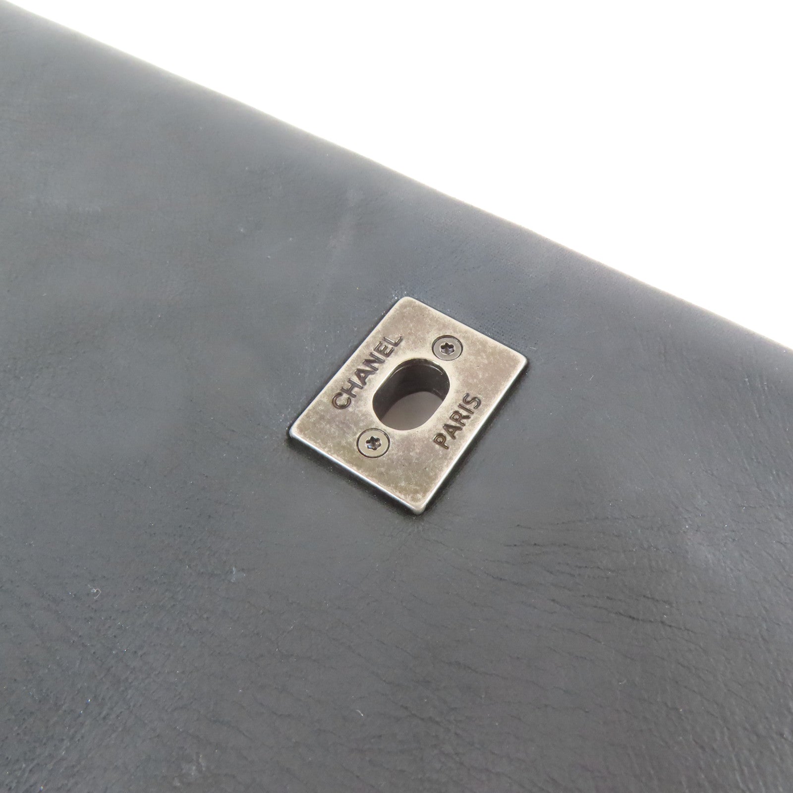 CHANEL 【激減優惠】菱格牛皮皮革Chain Shoulder Bag銀扣鏈帶肩背袋灰色
