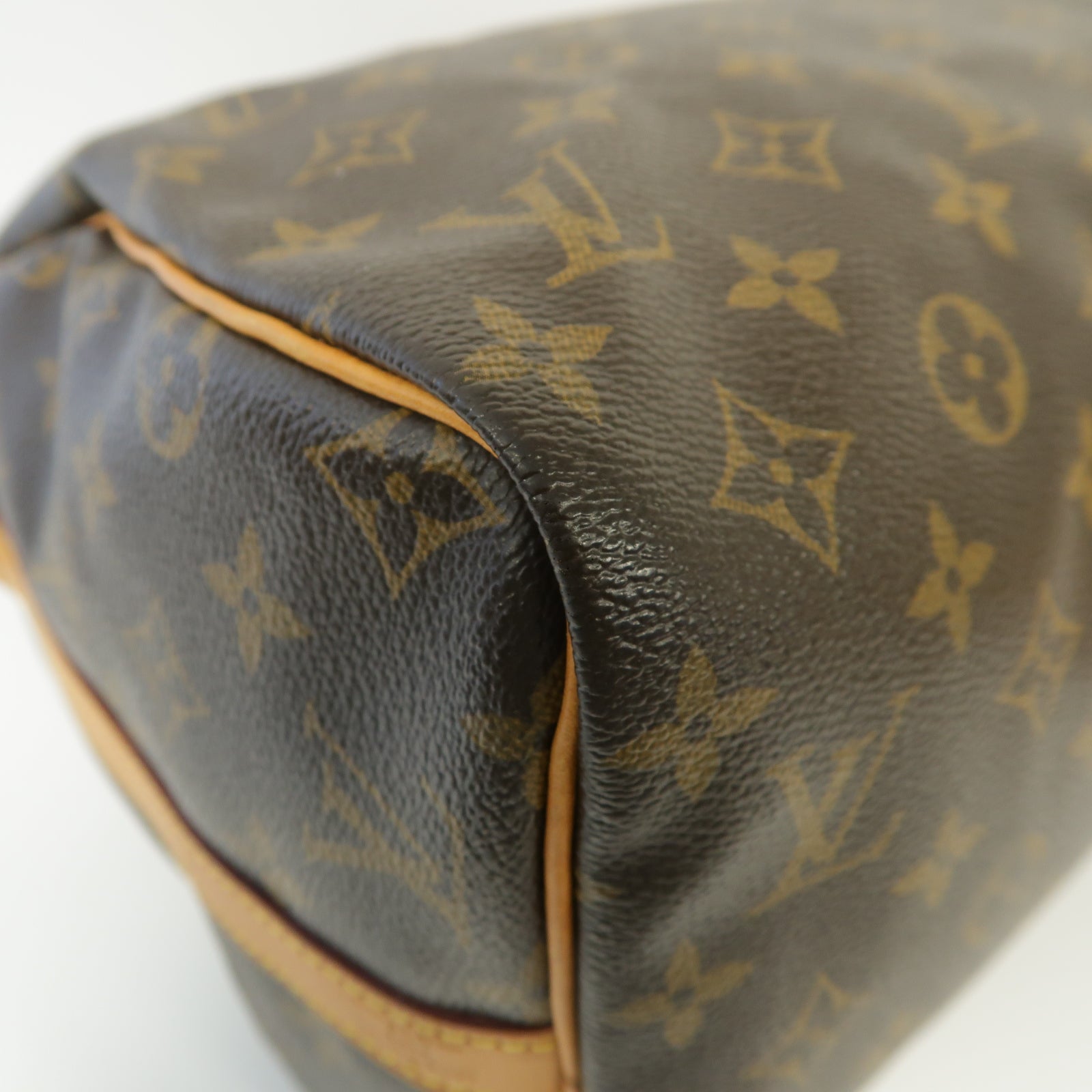 LOUIS VUITTON Monogram Speedy Bandouliere 30金扣手挽肩背兩用袋棕色