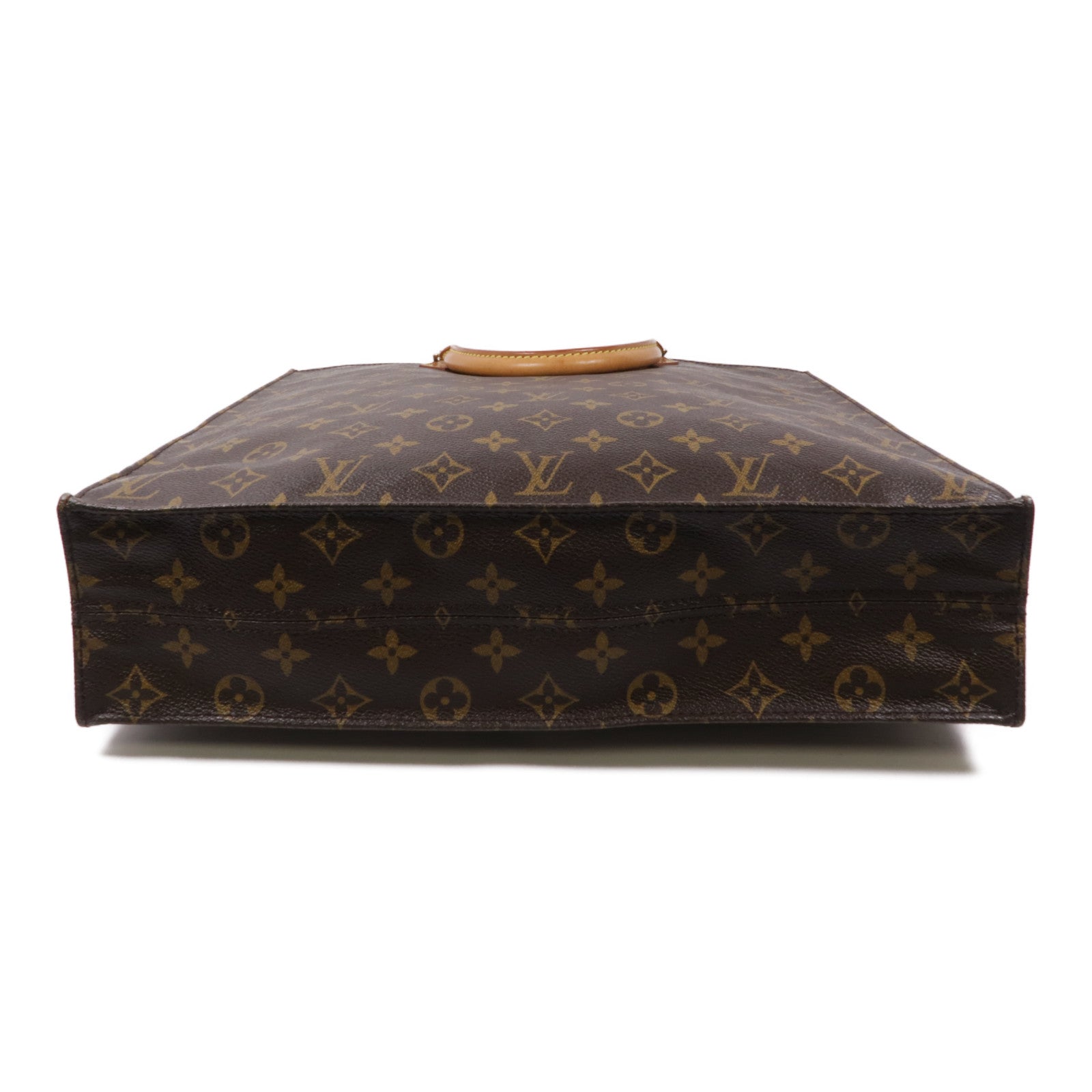 LOUIS VUITTON Monogram Sac Plat金扣手挽袋