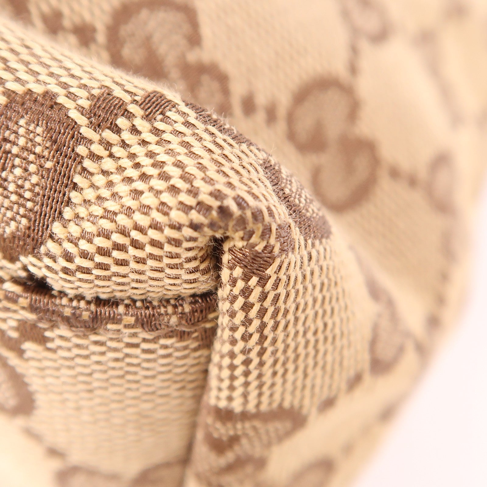 GUCCI GG GHW Shoulder Bag 141599 Canvas Brown