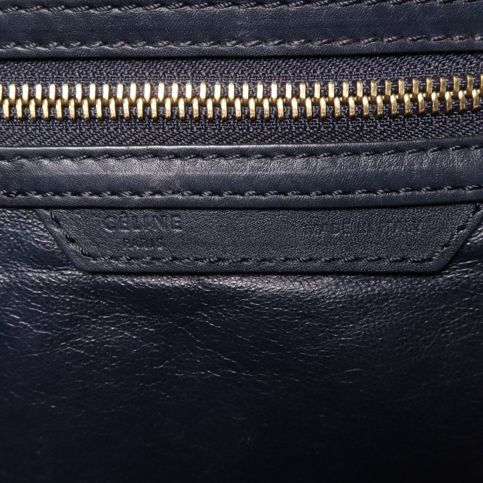 CELINE 牛皮皮革Micro Luggage手挽袋