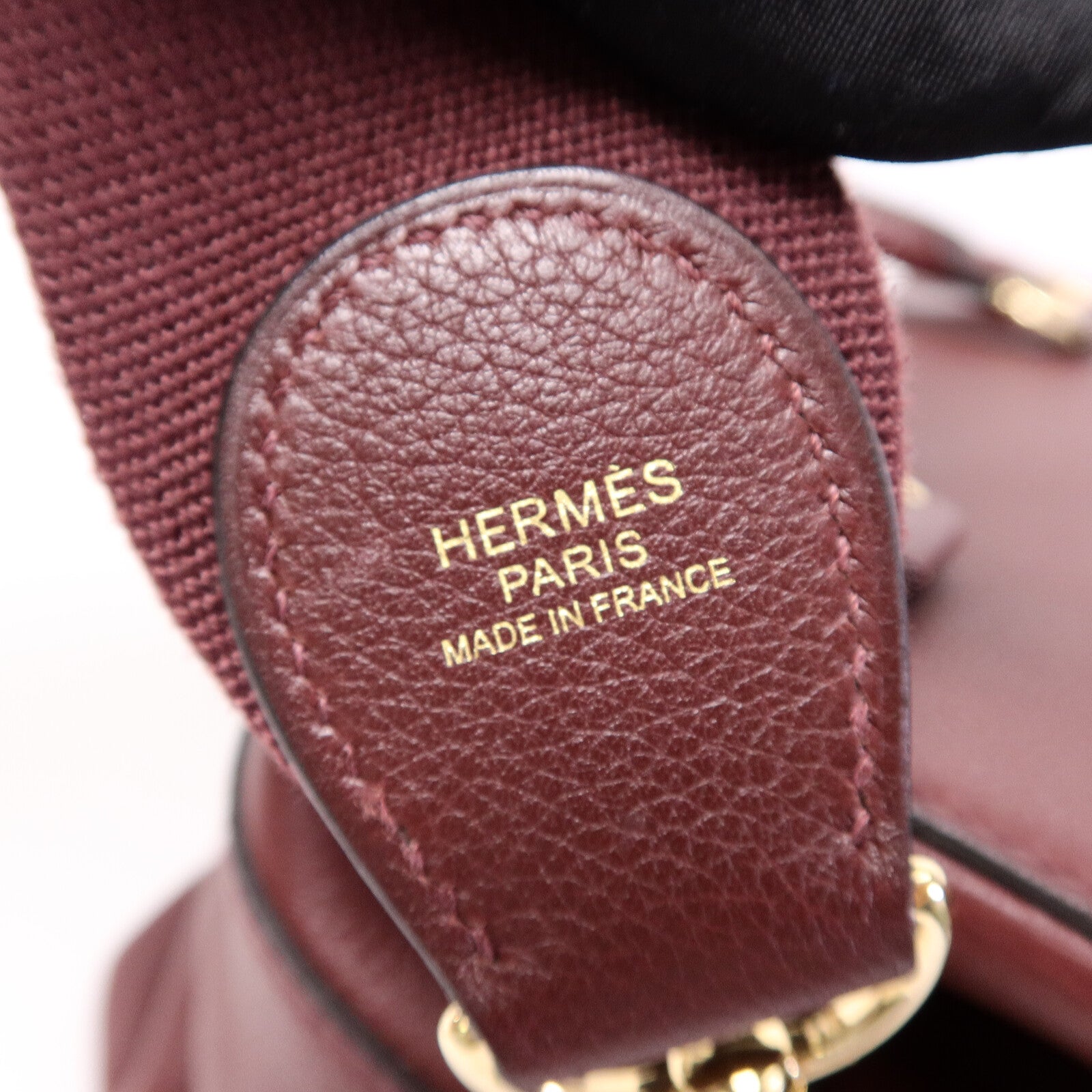 HERMES Evercolor皮革Tool Box 20手挽肩背兩用袋Dark Red