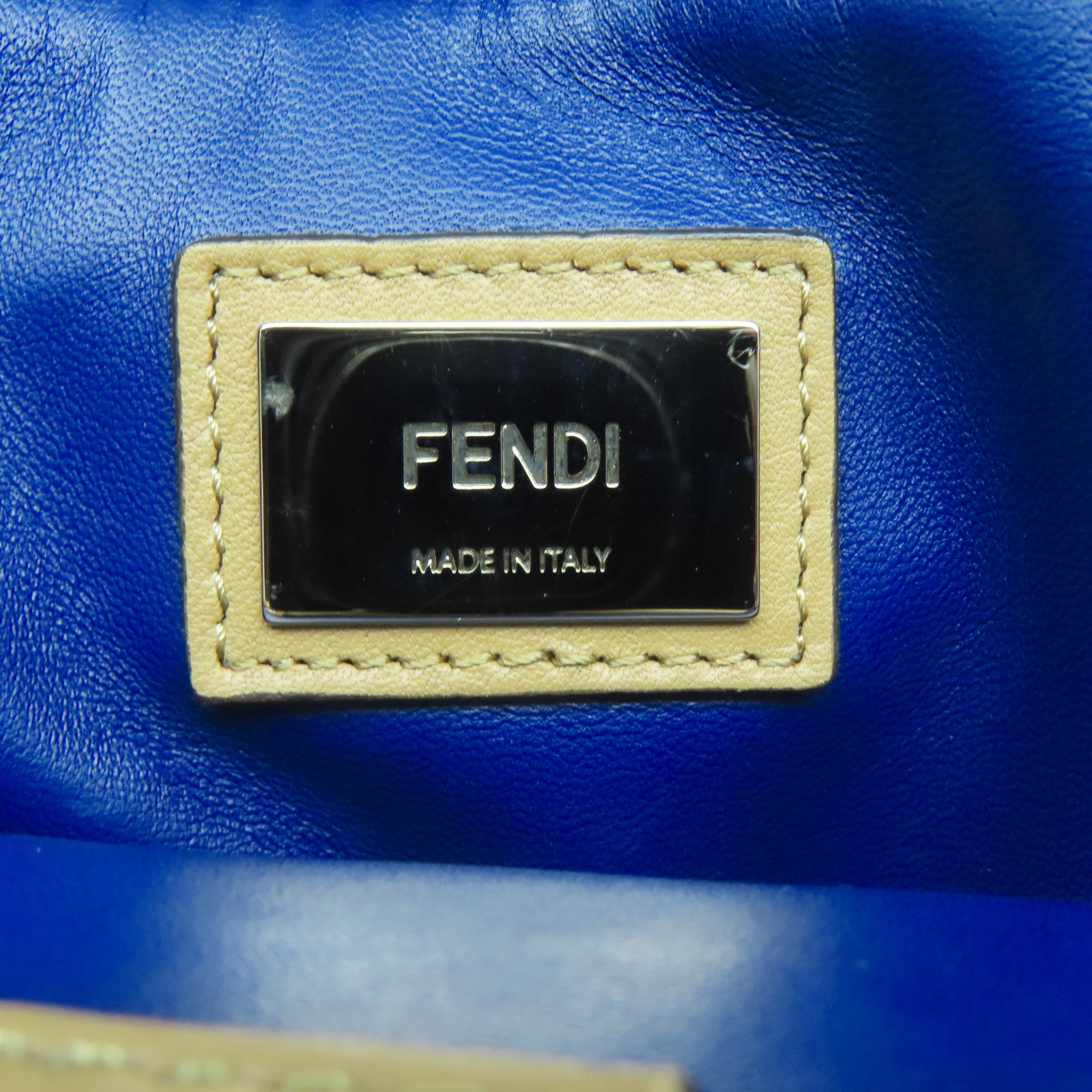 FENDI 【激減優惠】牛皮皮革Jours銀扣手挽肩背兩用袋米色