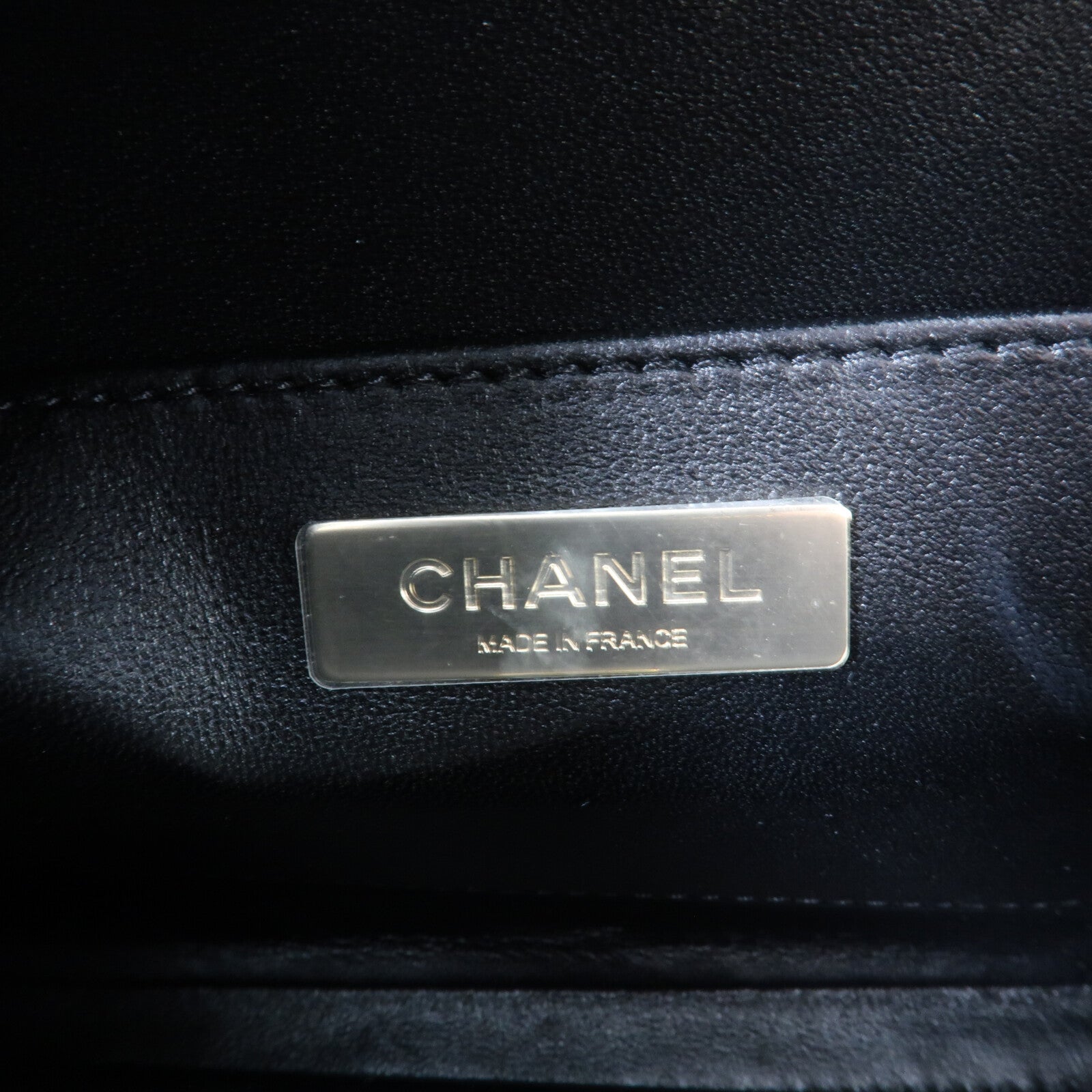 CHANEL 牛皮皮革Vanity Case金扣手挽肩背兩用袋