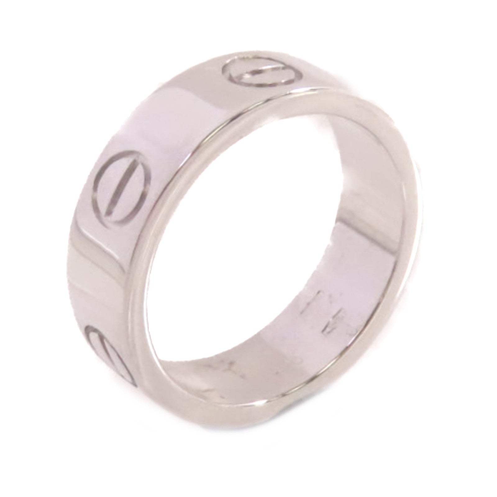 CARTIER 18K白金Love Ring戒指#50/US#5.5