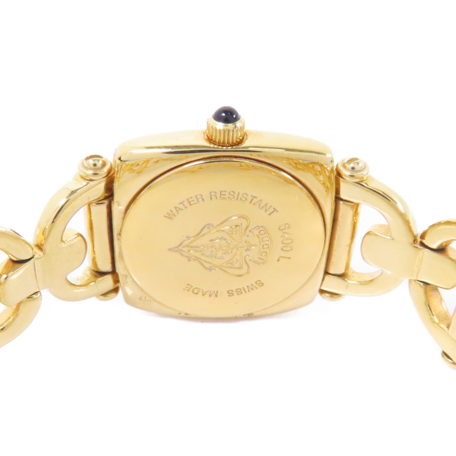 GUCCI Horsebit Chain Watch不鏽鋼手錶石英機芯白色
