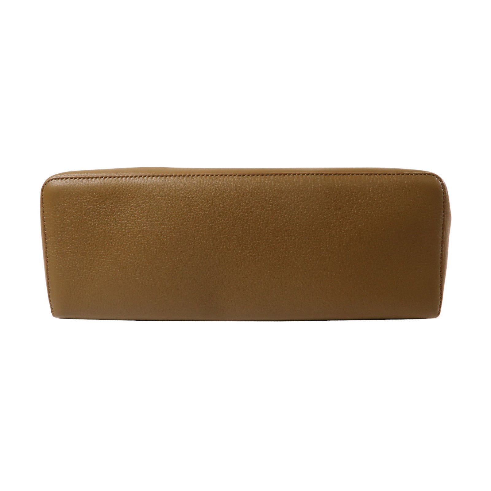 Loro Piana 牛皮皮革Extra Bag L27銀扣手挽肩背兩用袋啡色