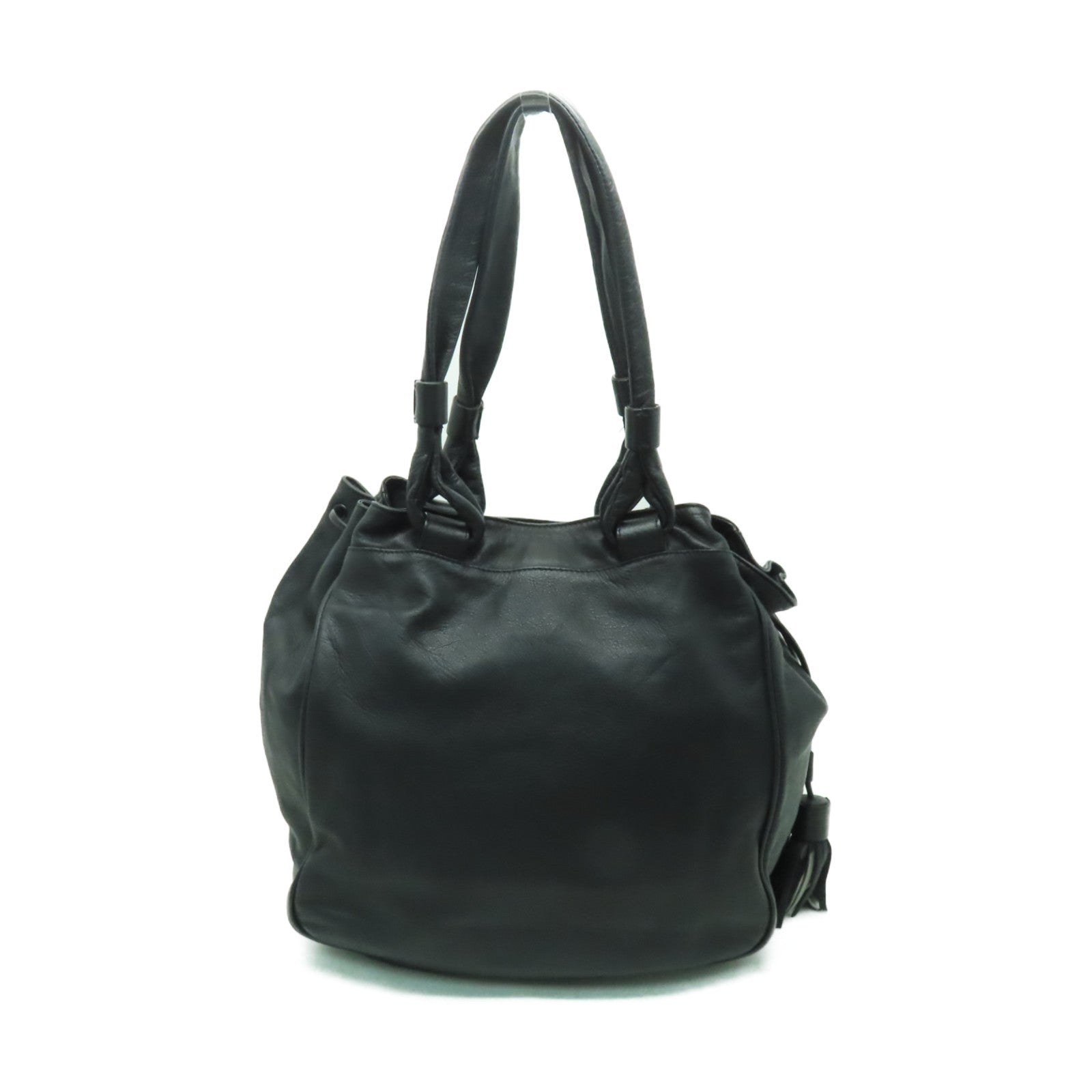 SEE BY CHLOE 【清倉大減價】牛皮皮革Shoulder Bag金扣肩背袋黒色