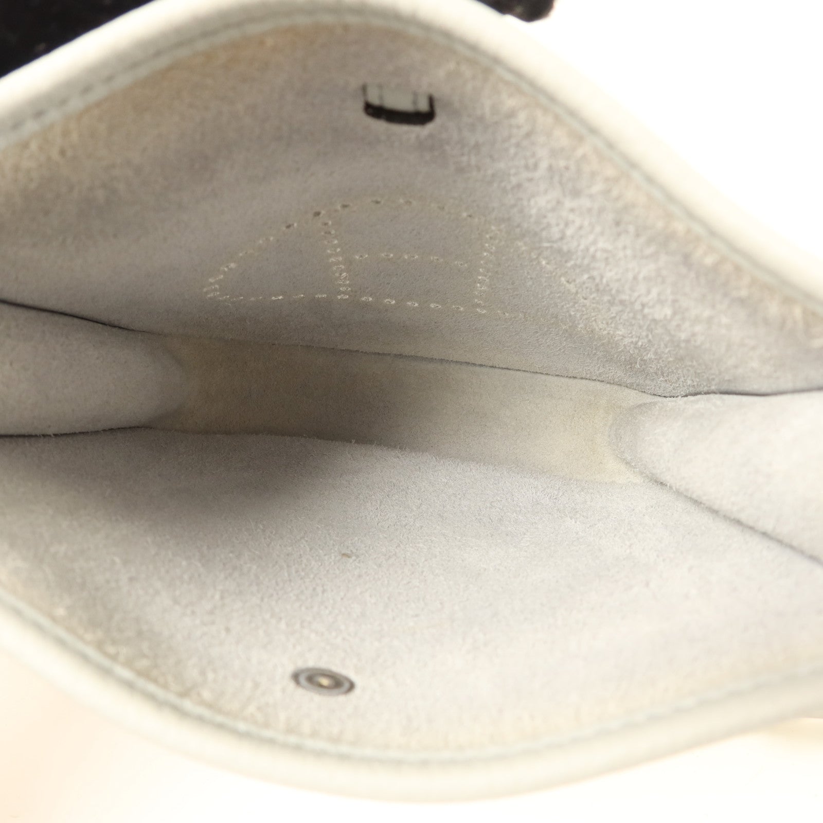 HERMES Clemence皮革Evelyne TPM銀扣肩背袋Gris Perle