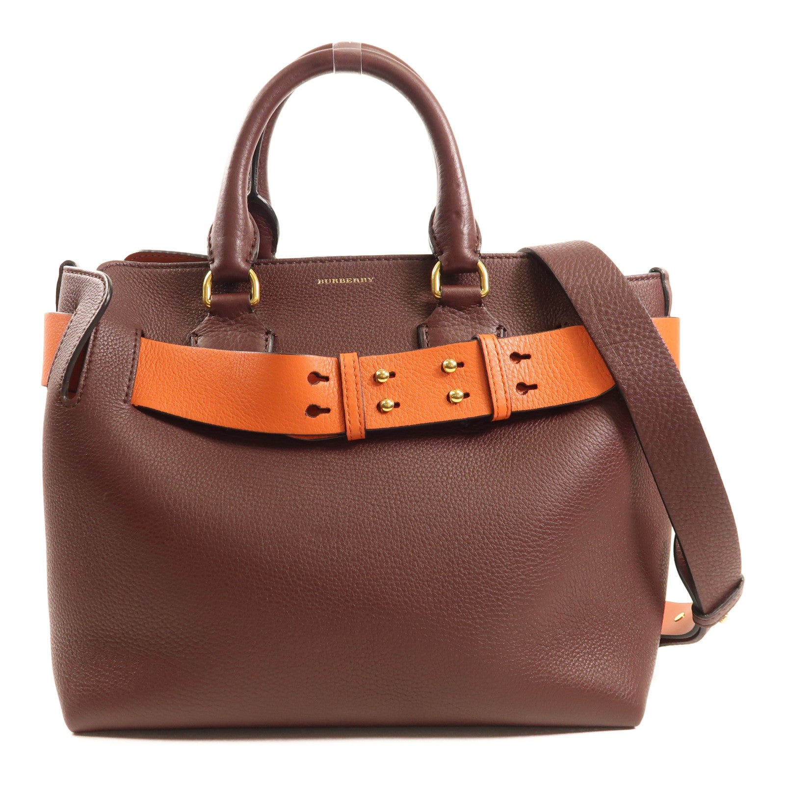 BURBERRY 牛皮皮革2 Way Shoulder金扣手挽肩背兩用袋